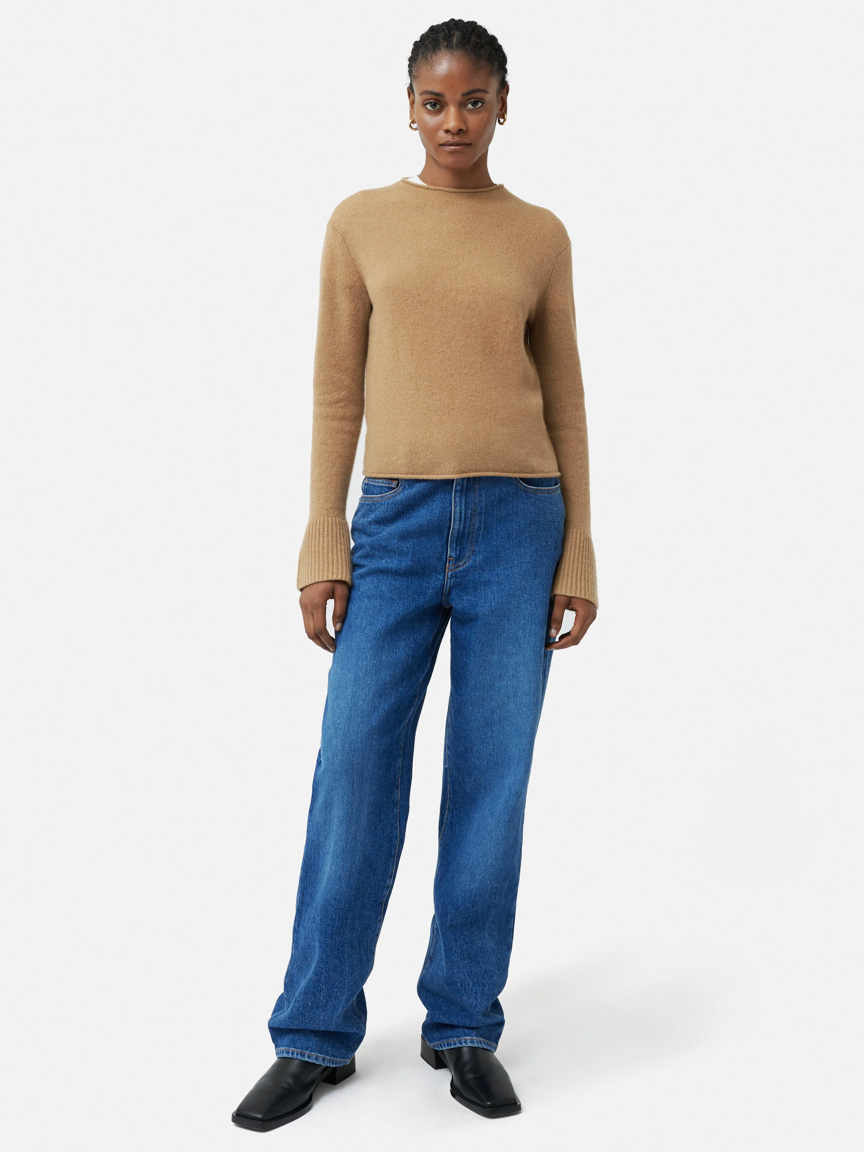 Cloud Cashmere Eldon Jumper | Camel sold by Jigsaw product image thumbnail 3