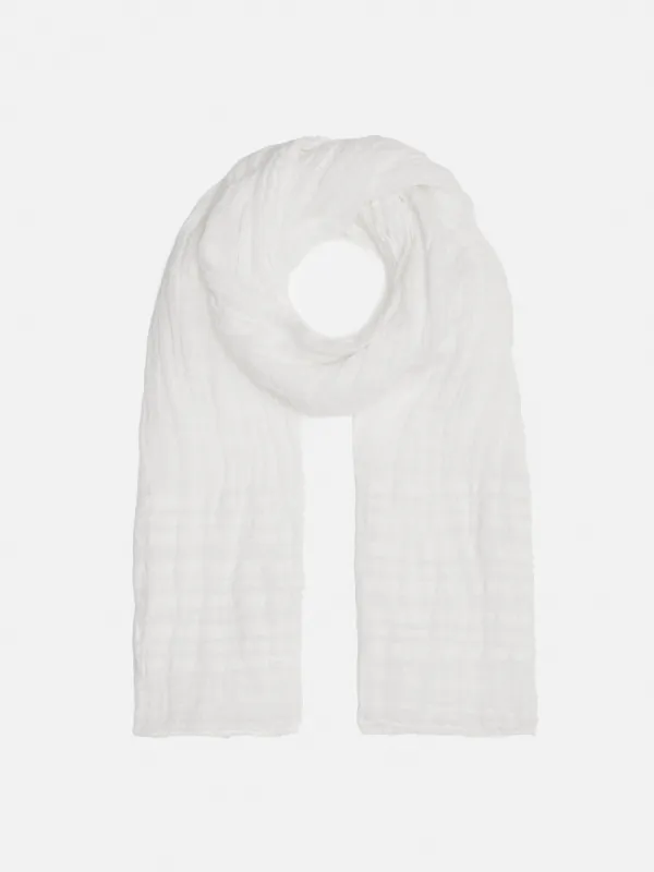 Linen Woven Scarf | White sold by Jigsaw