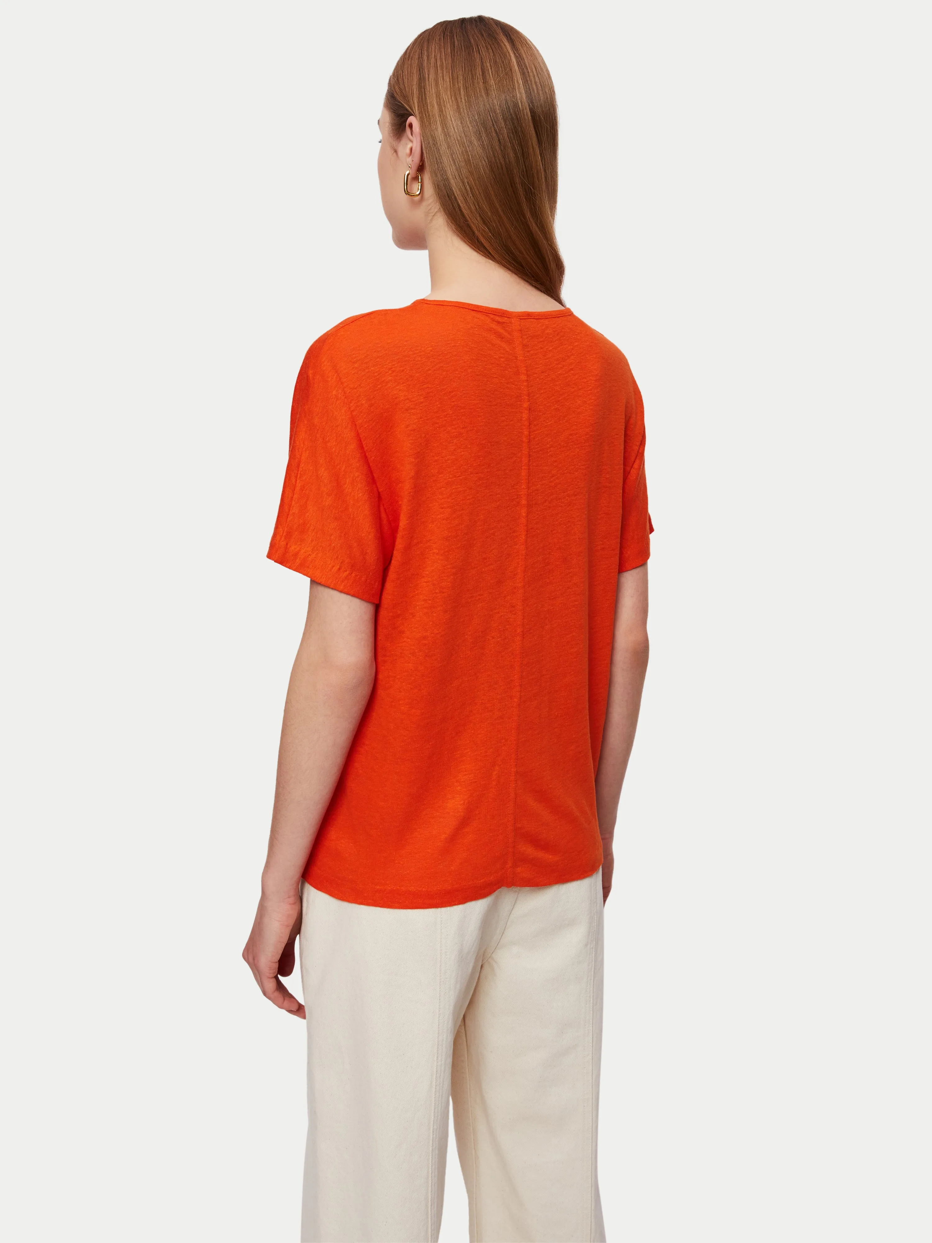 Linen Kimono Sleeve Tee | Orange sold by Jigsaw product image thumbnail 4