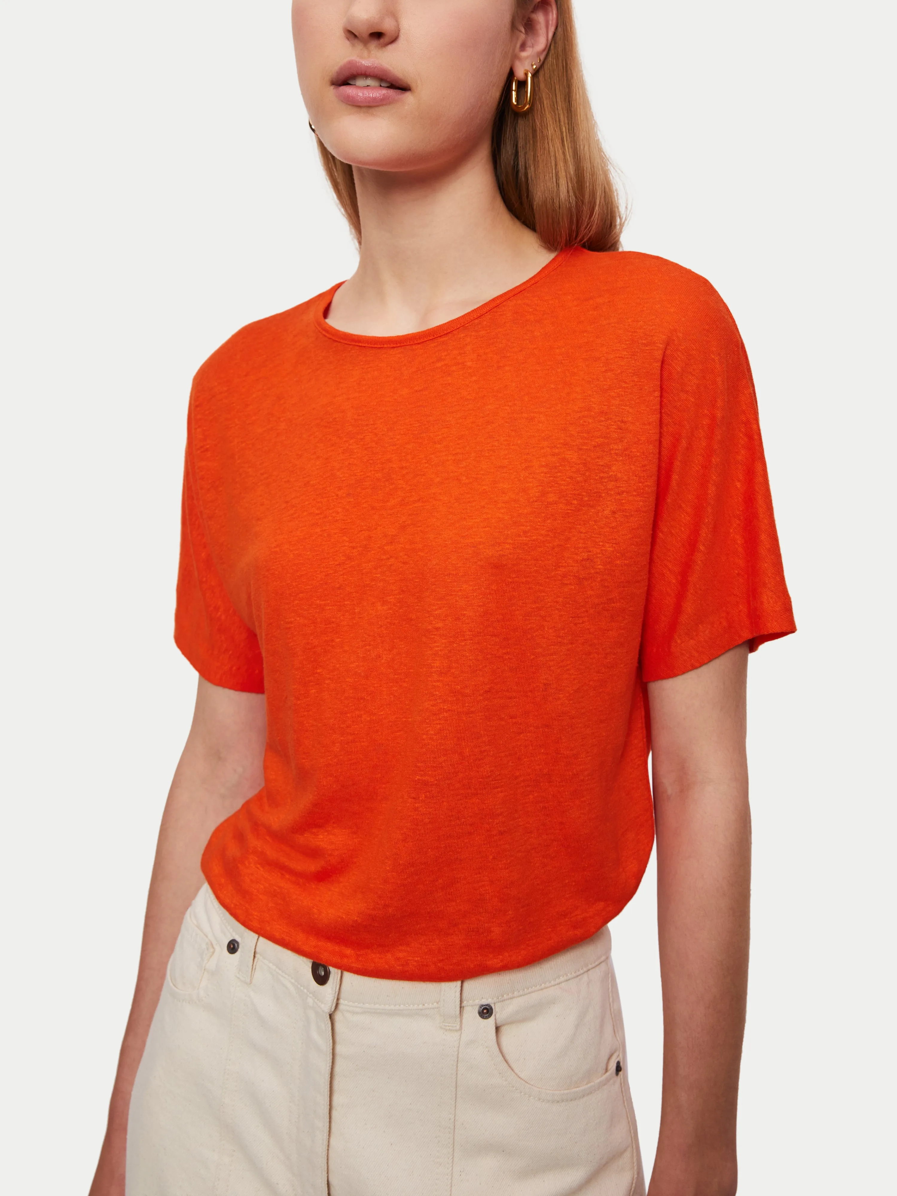 Linen Kimono Sleeve Tee | Orange sold by Jigsaw product image thumbnail 3
