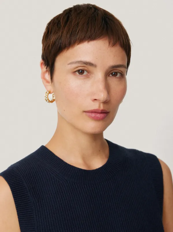 Molten Bead Hoop Earring | Multi sold by Jigsaw