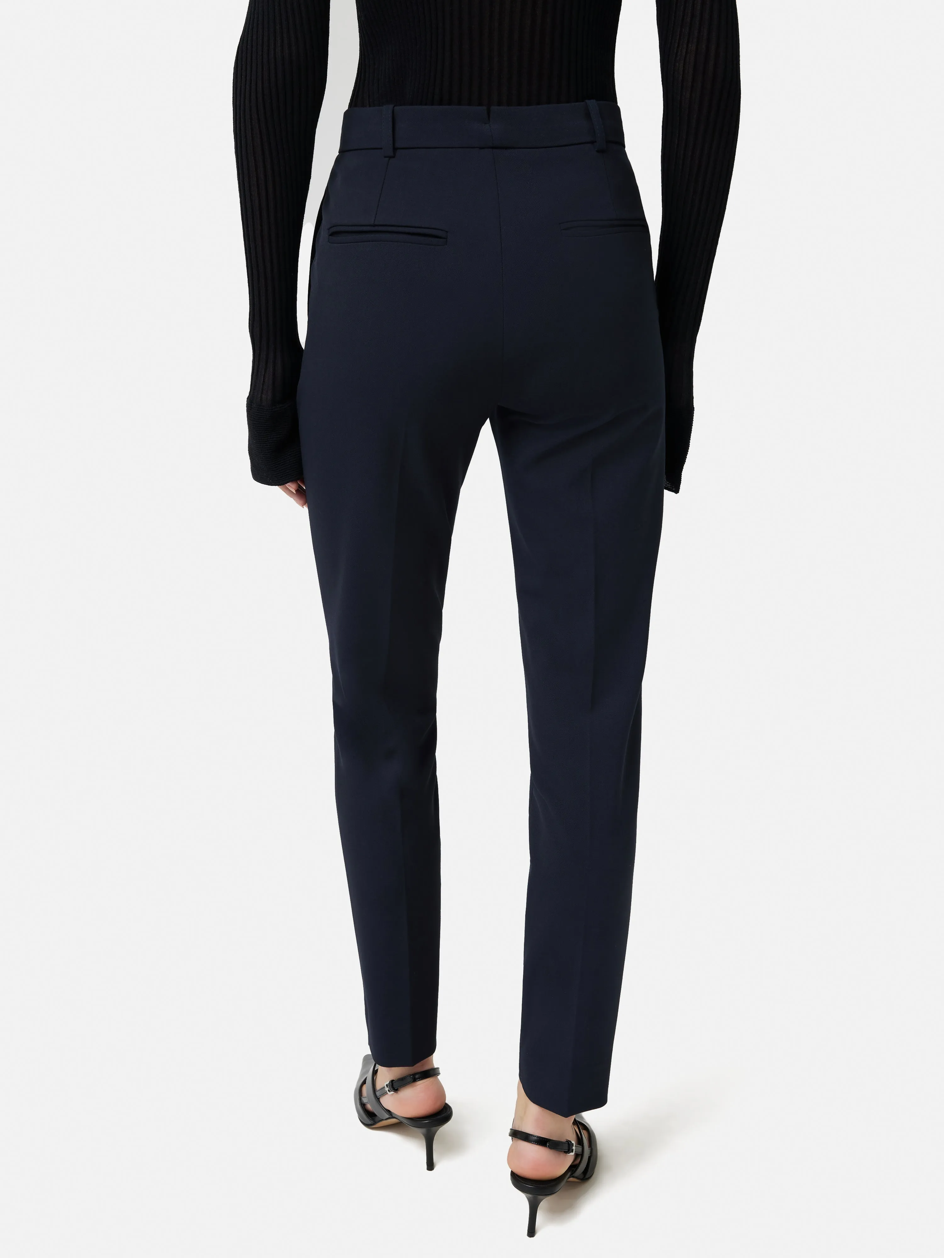 Italian Wool Stretch Paris Slim Fit Trouser | Navy sold by Jigsaw product image thumbnail 5