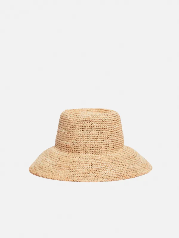 Straw Bucket Hat | Natural sold by Jigsaw