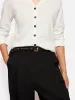 Cotton Luxe Cardigan | Ivory sold by Jigsaw