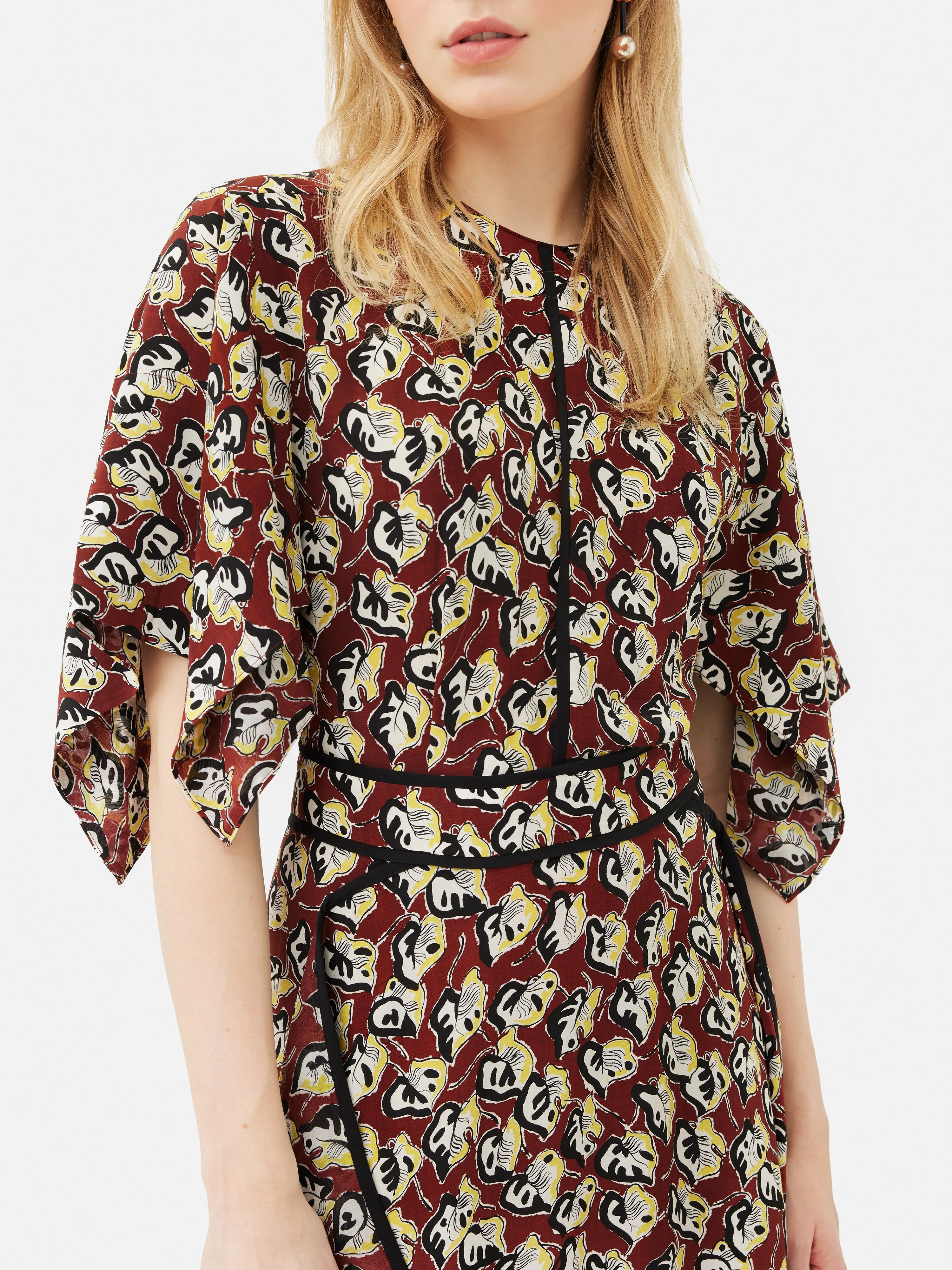 Collagerie Fig Leaf Dress | Red sold by Jigsaw product image thumbnail 3