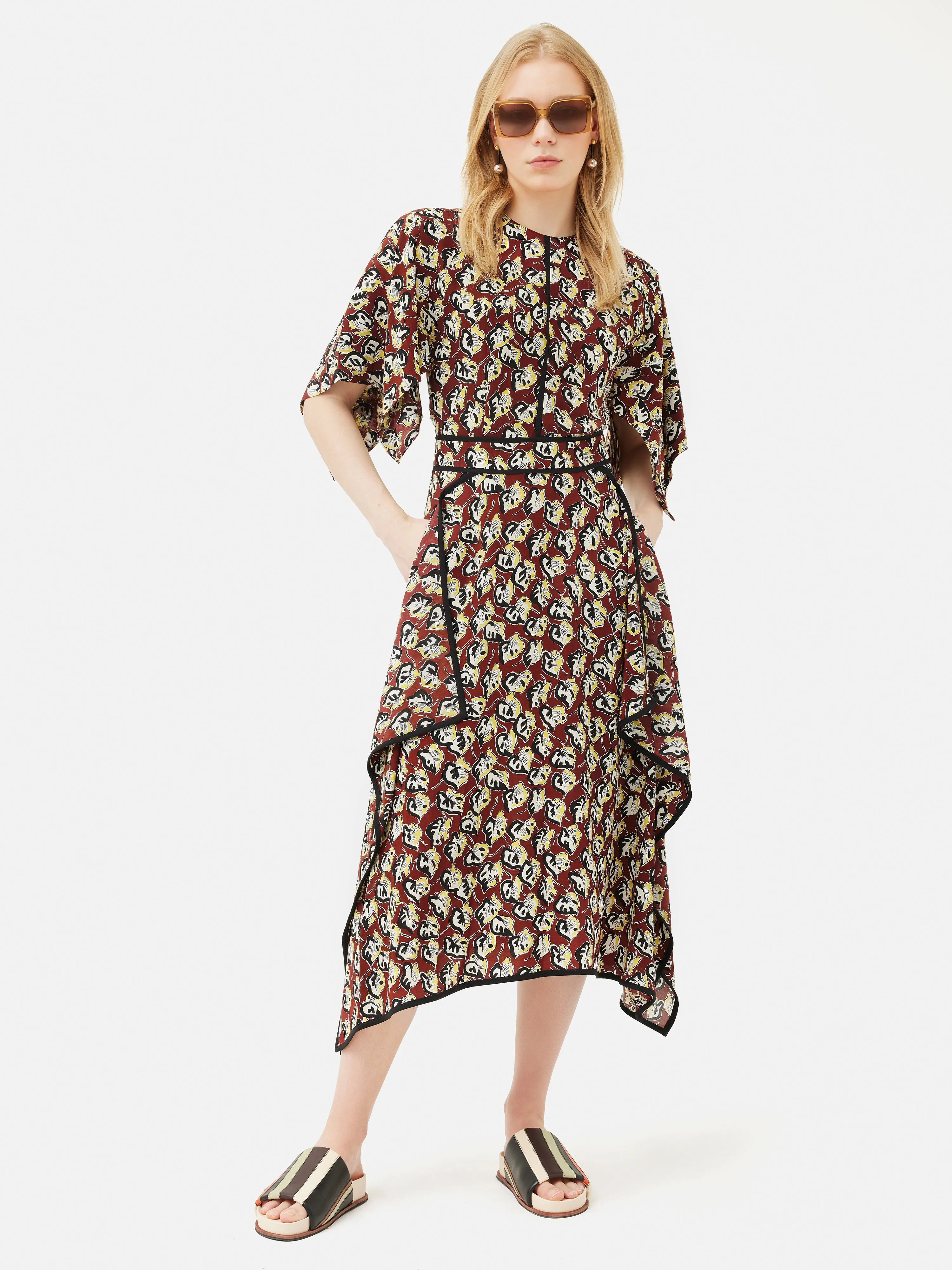 Collagerie Fig Leaf Dress | Red sold by Jigsaw product image thumbnail 4