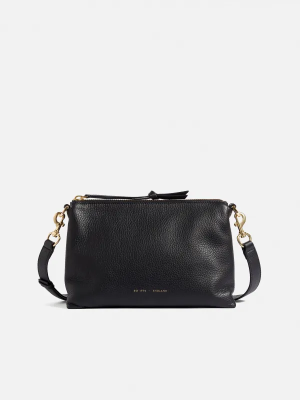 Ava Pebble Leather Crossbody | Black sold by Jigsaw