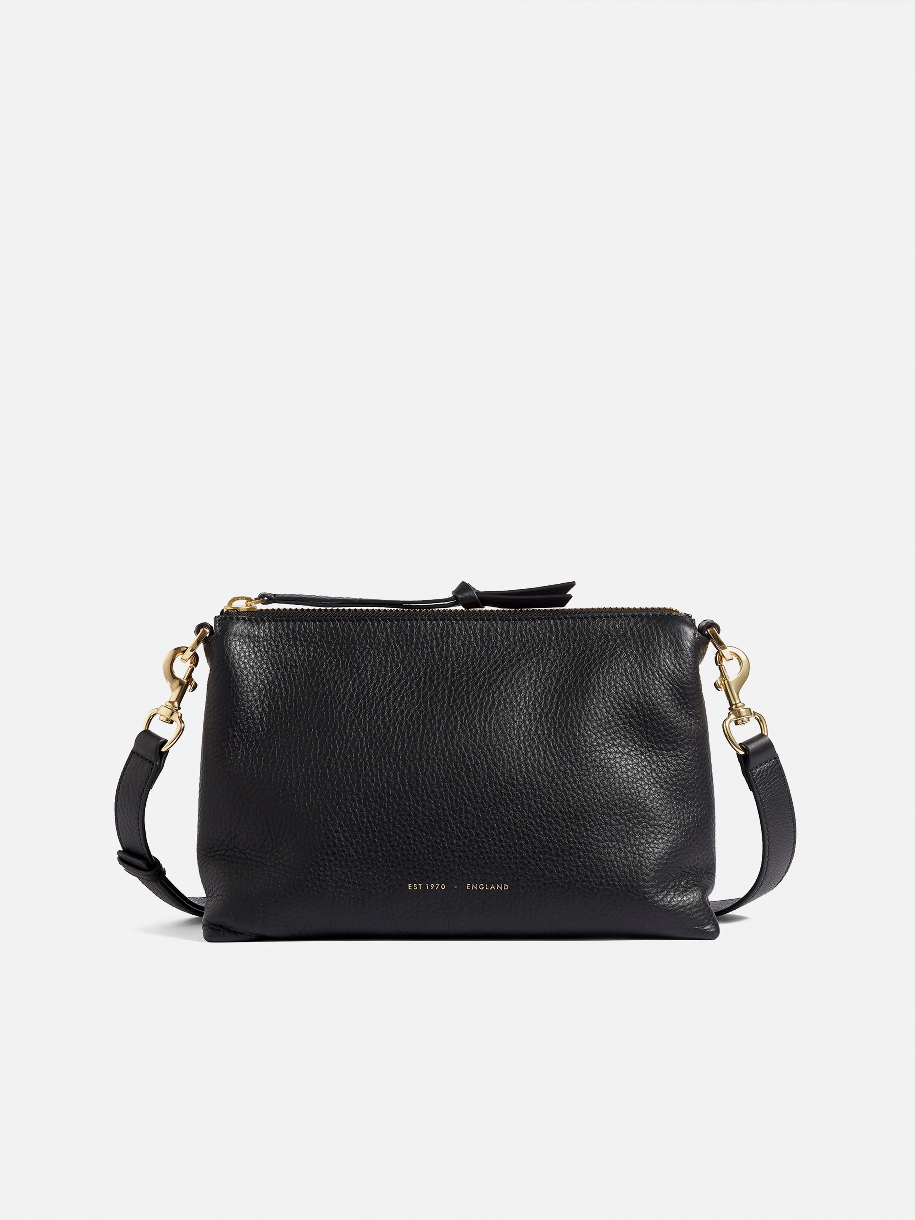 Ava Pebble Leather Crossbody | Black sold by Jigsaw