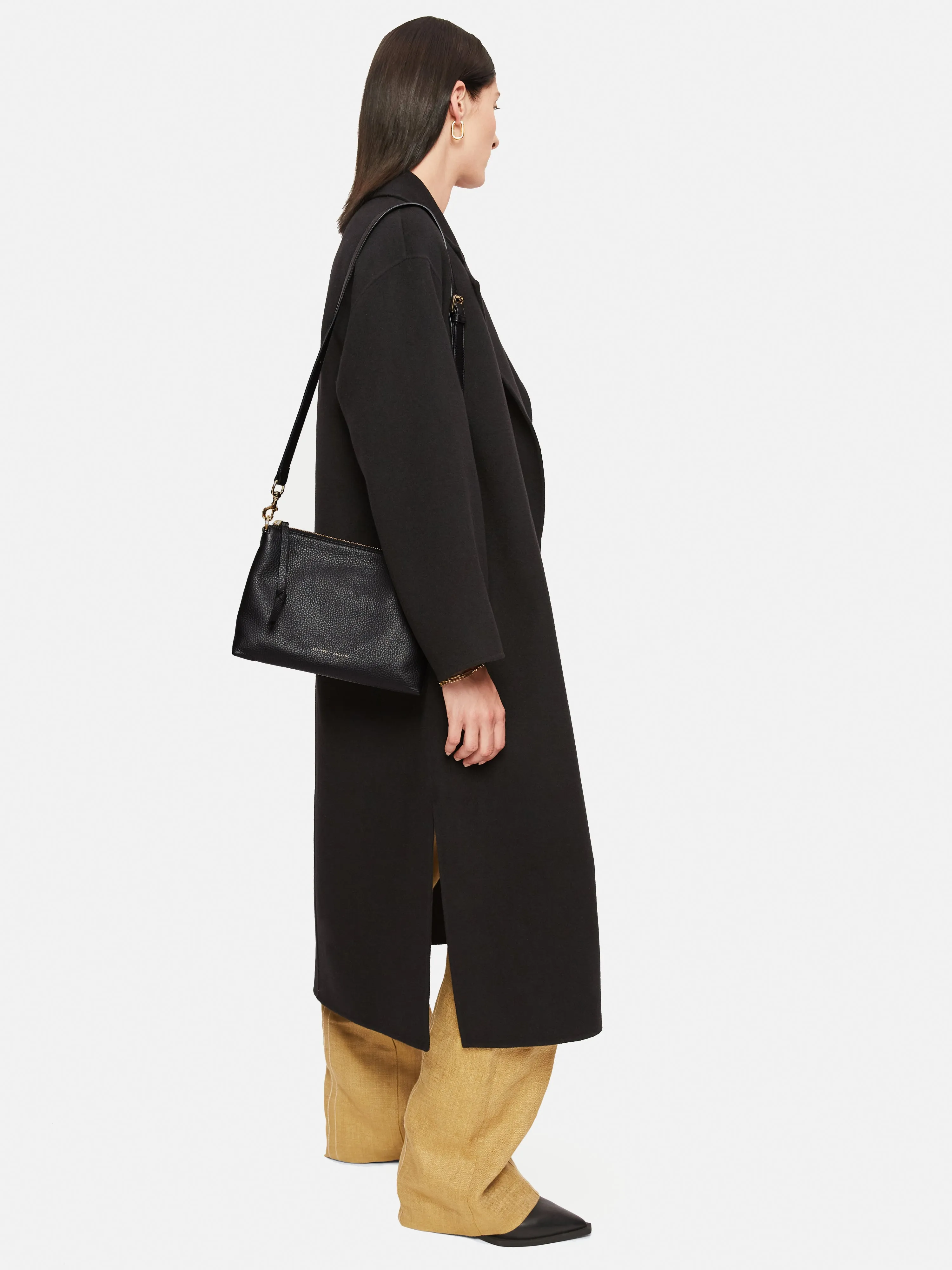 Ava Pebble Leather Crossbody | Black sold by Jigsaw product image thumbnail 4