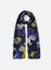 Haze Floral Wool Silk Scarf | Blue sold by Jigsaw