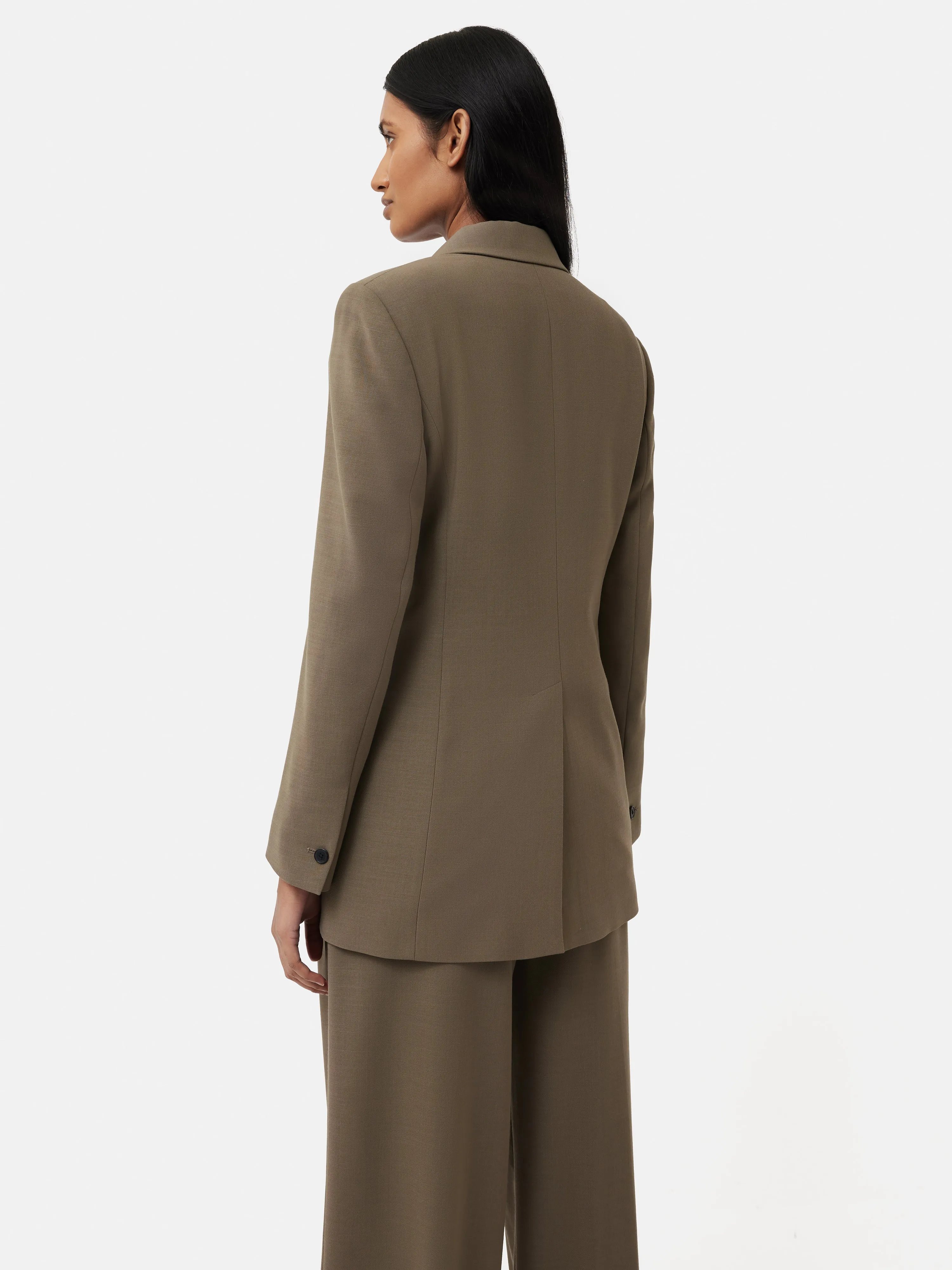 Lawson Slim Double Breasted Jacket | Taupe sold by Jigsaw product image thumbnail 4