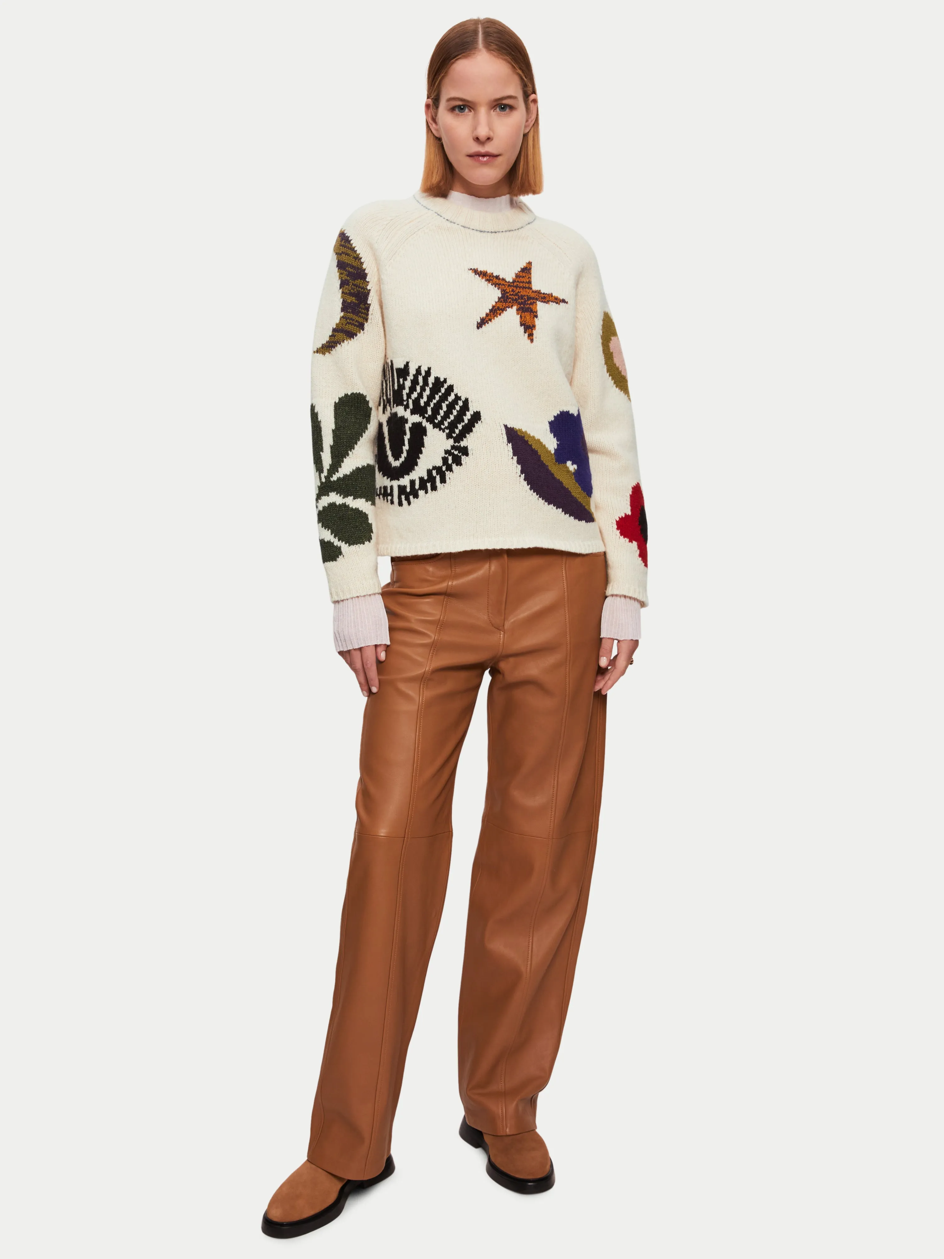 Intarsia Crew Neck Jumper | Multi sold by Jigsaw product image thumbnail 3