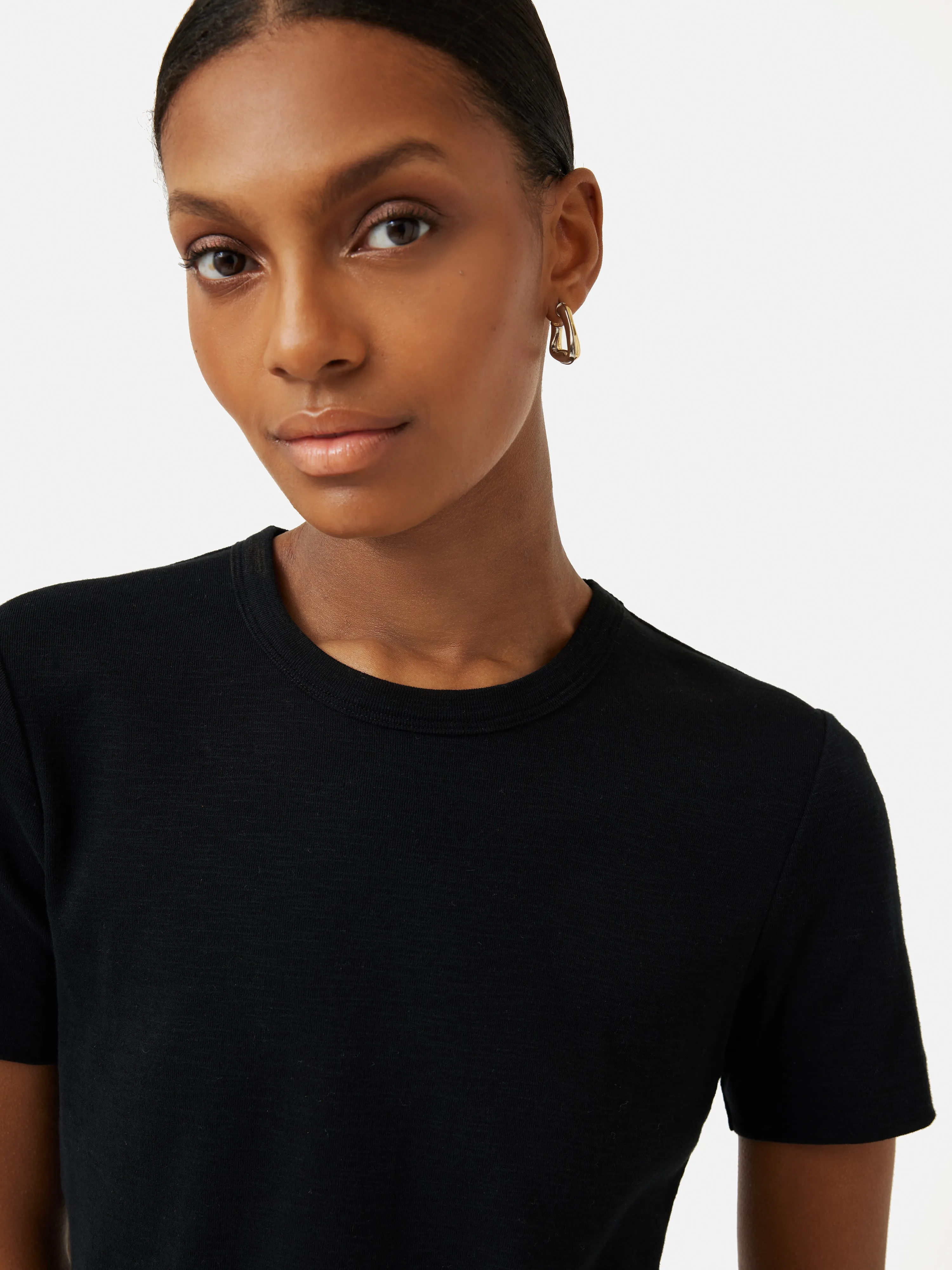 Cotton Luxe Short Sleeve Tee | Black sold by Jigsaw product image thumbnail 2