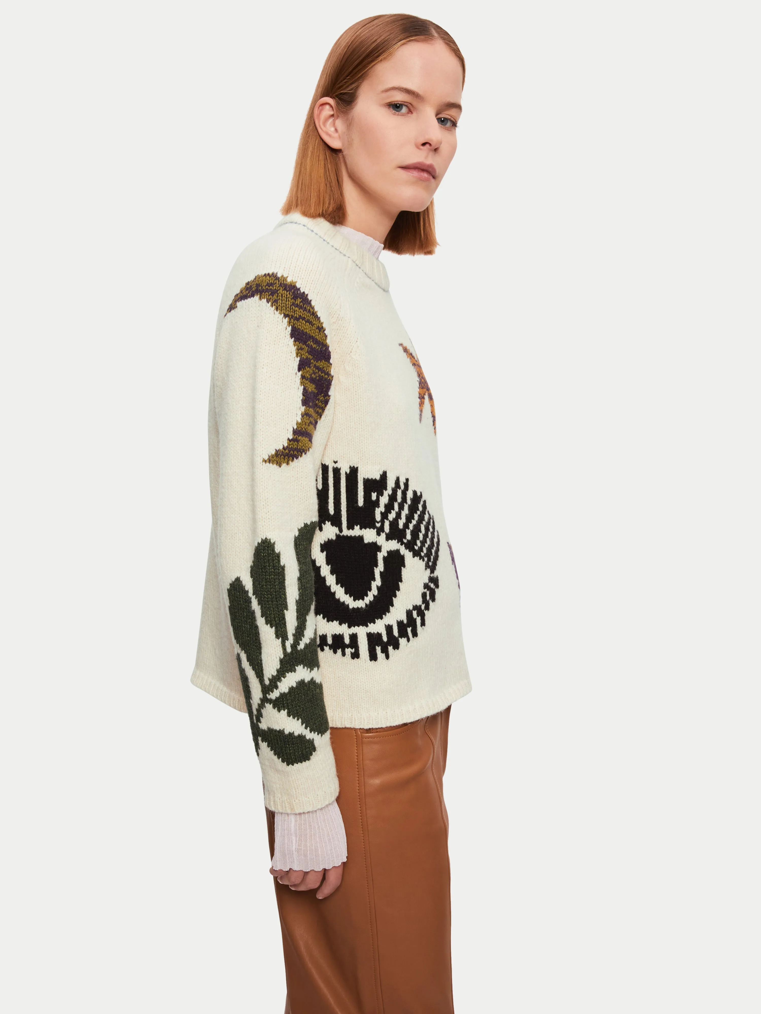 Intarsia Crew Neck Jumper | Multi sold by Jigsaw product image thumbnail 5