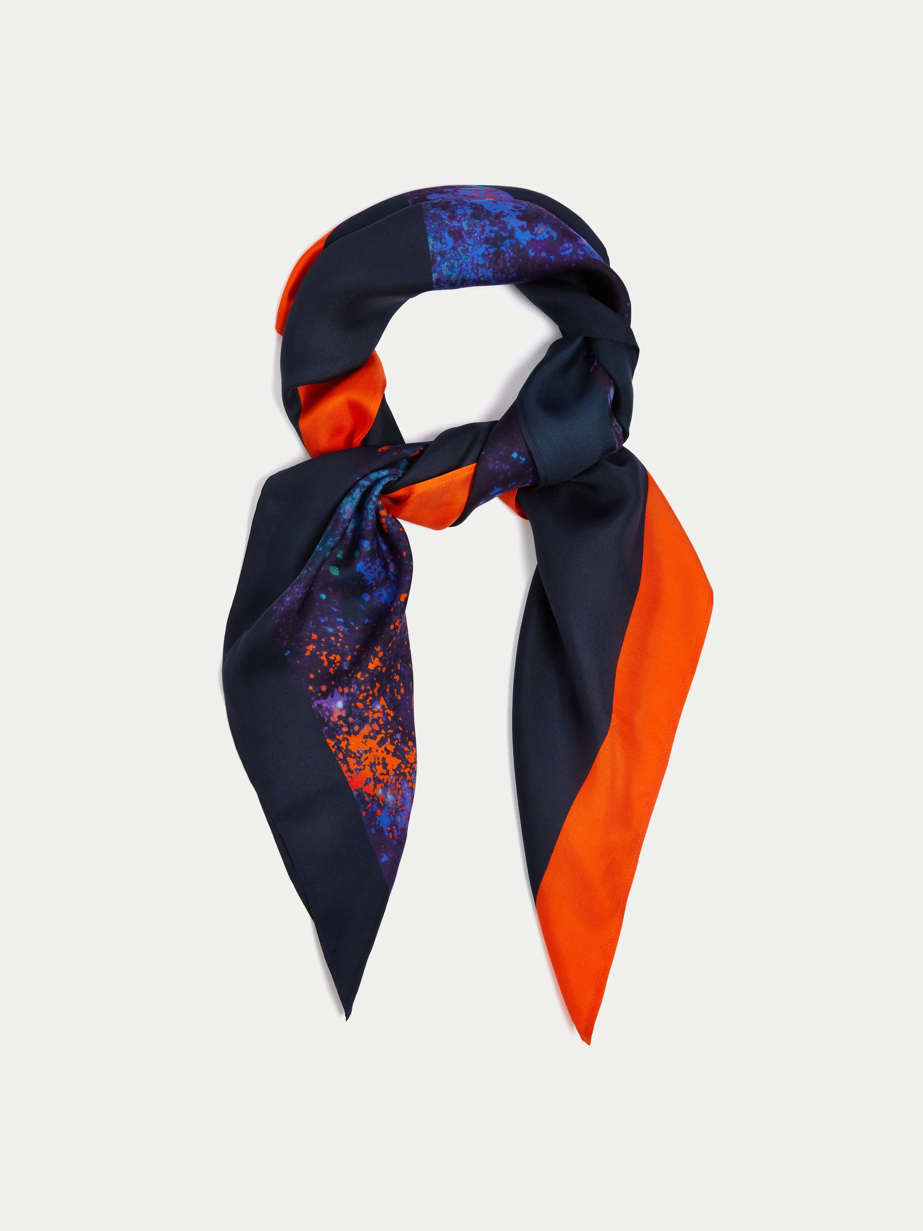 Paint Drops Silk Twill Scarf | Blue sold by Jigsaw product image thumbnail 2