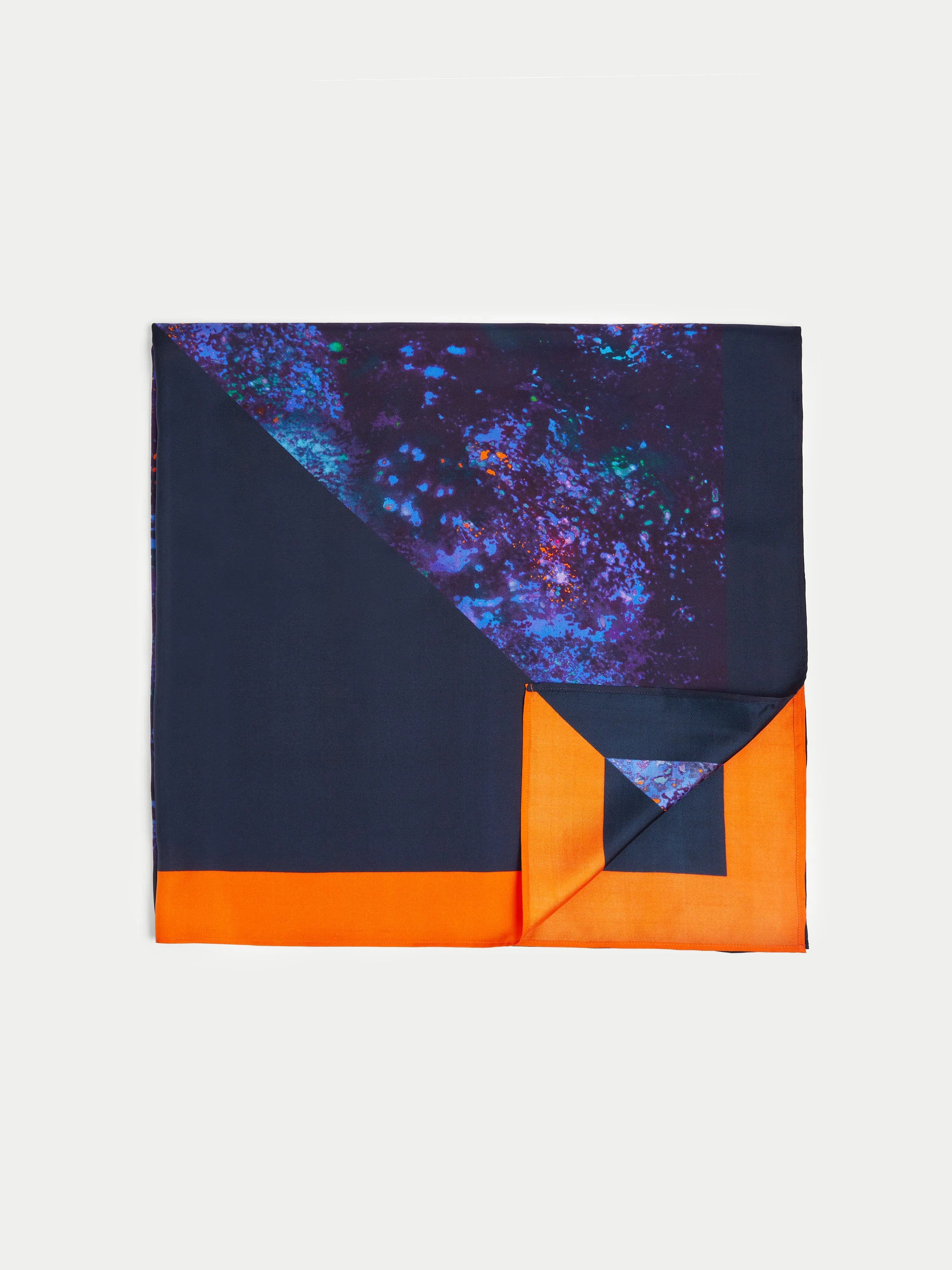 Paint Drops Silk Twill Scarf | Blue sold by Jigsaw product image thumbnail 3