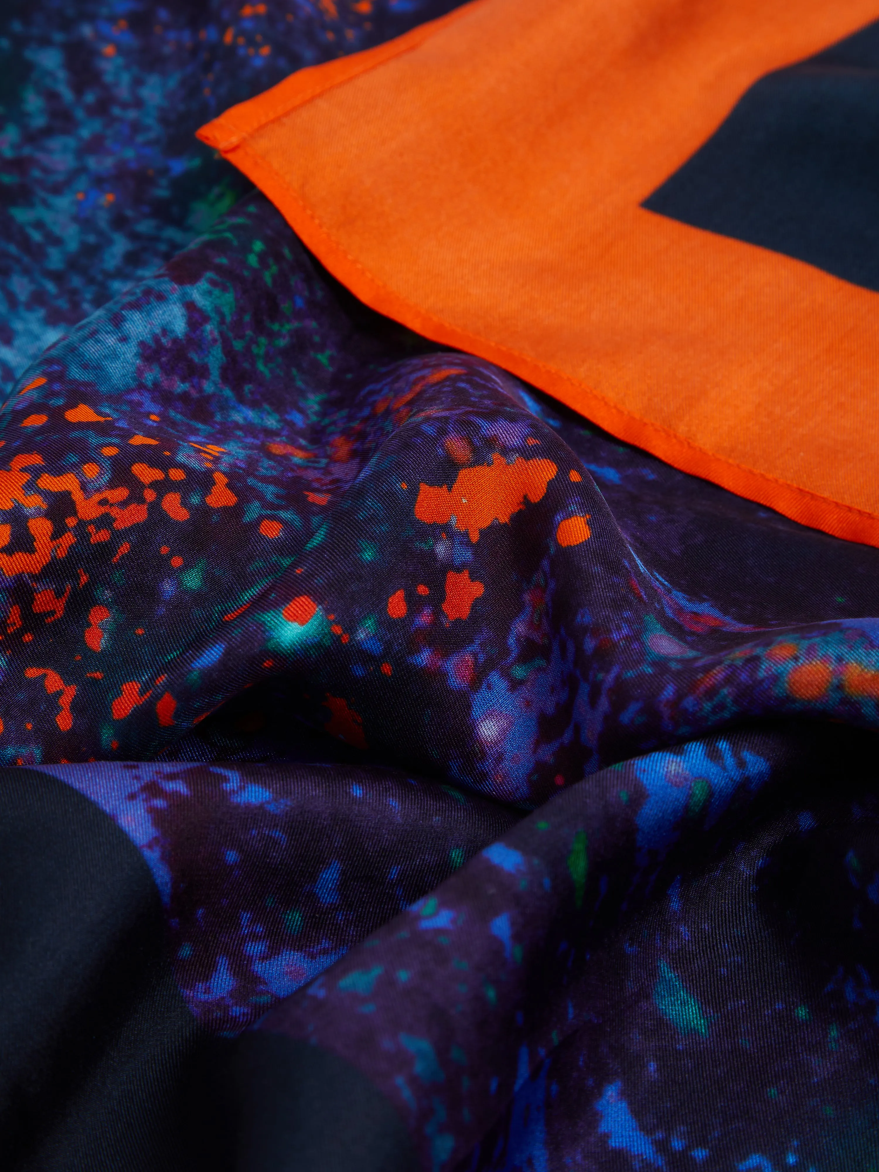 Paint Drops Silk Twill Scarf | Blue sold by Jigsaw product image thumbnail 5