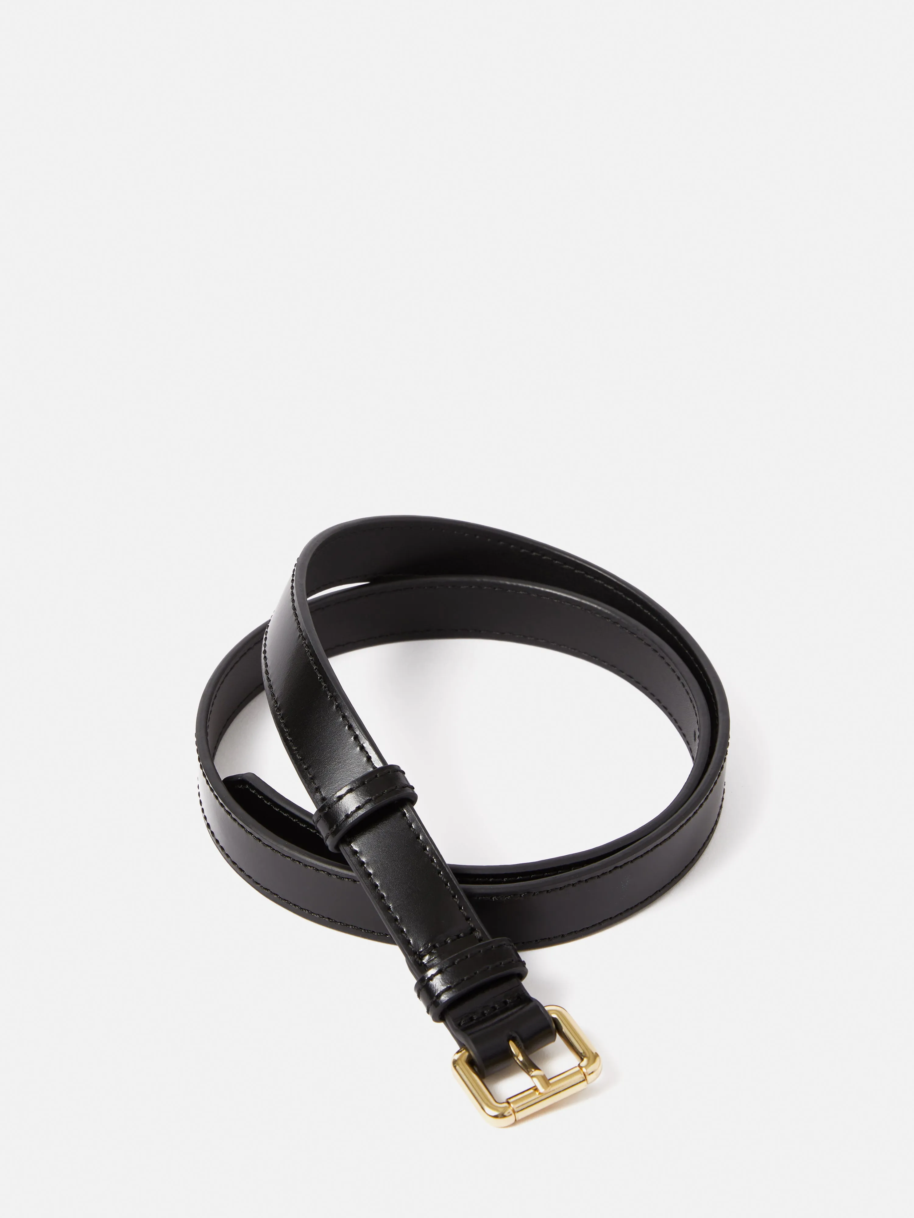 Skinny Leather Belt | Black sold by Jigsaw product image thumbnail 4