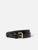 Skinny Leather Belt | Black sold by Jigsaw