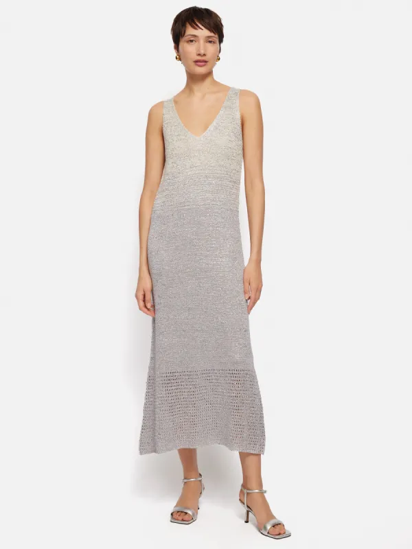 Summer Sparkle Knitted Dress | Silver sold by Jigsaw