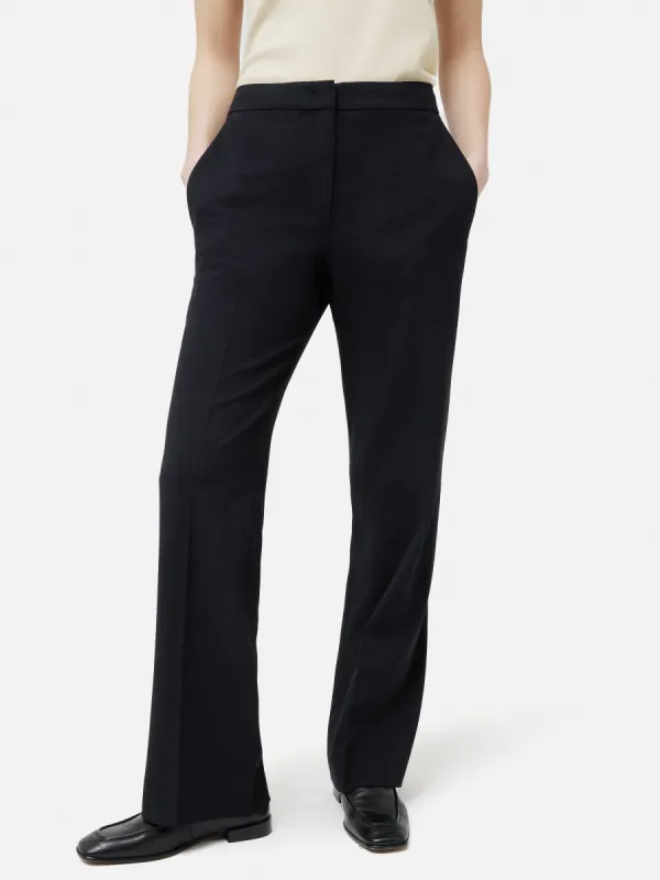 Short Crosshatch Mason Trouser | Navy sold by Jigsaw