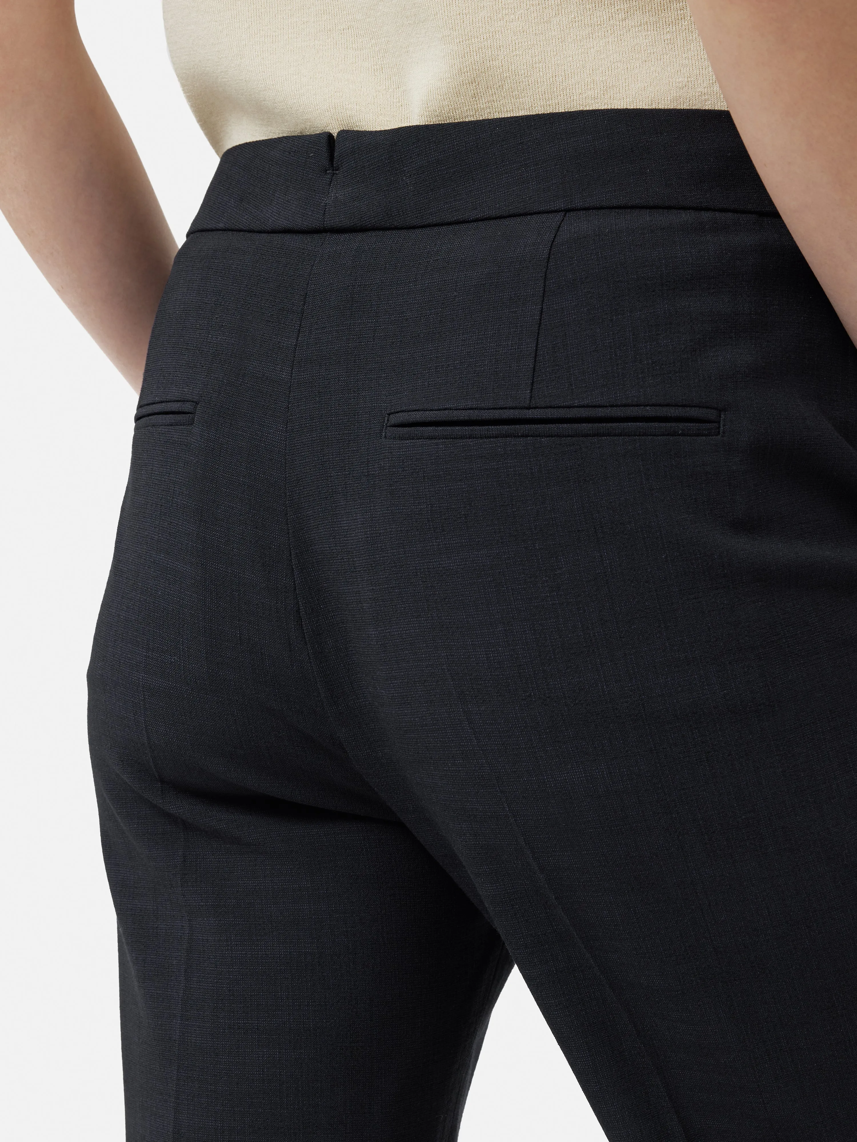 Short Crosshatch Mason Trouser | Navy sold by Jigsaw product image thumbnail 4