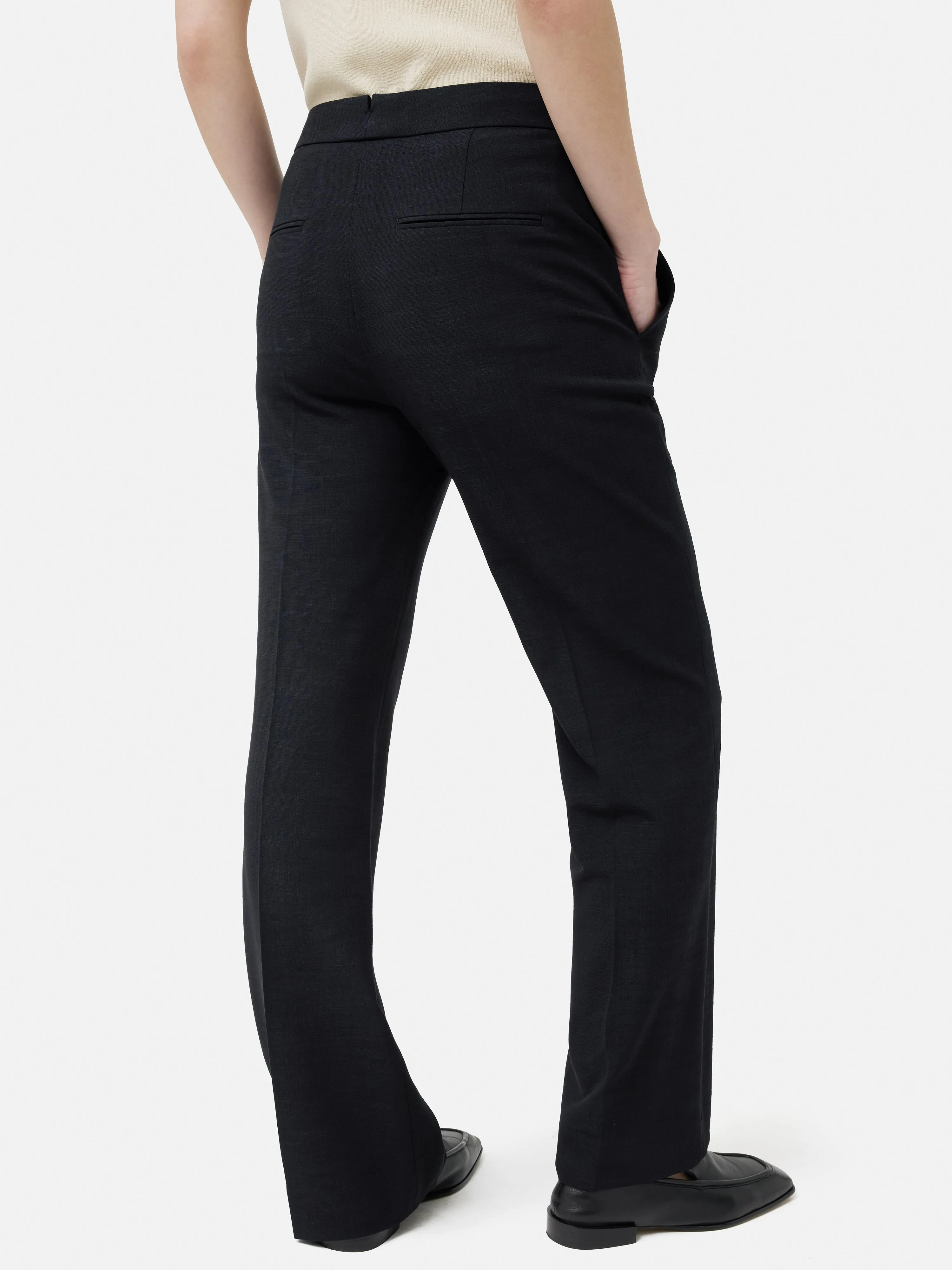 Short Crosshatch Mason Trouser | Navy sold by Jigsaw product image thumbnail 5