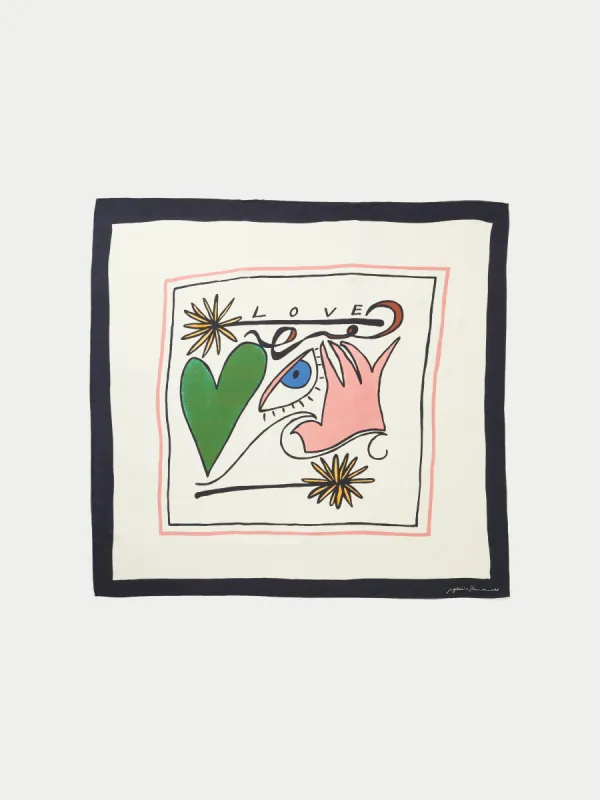 Dandelion Silk Twill Scarf | Cream sold by Jigsaw