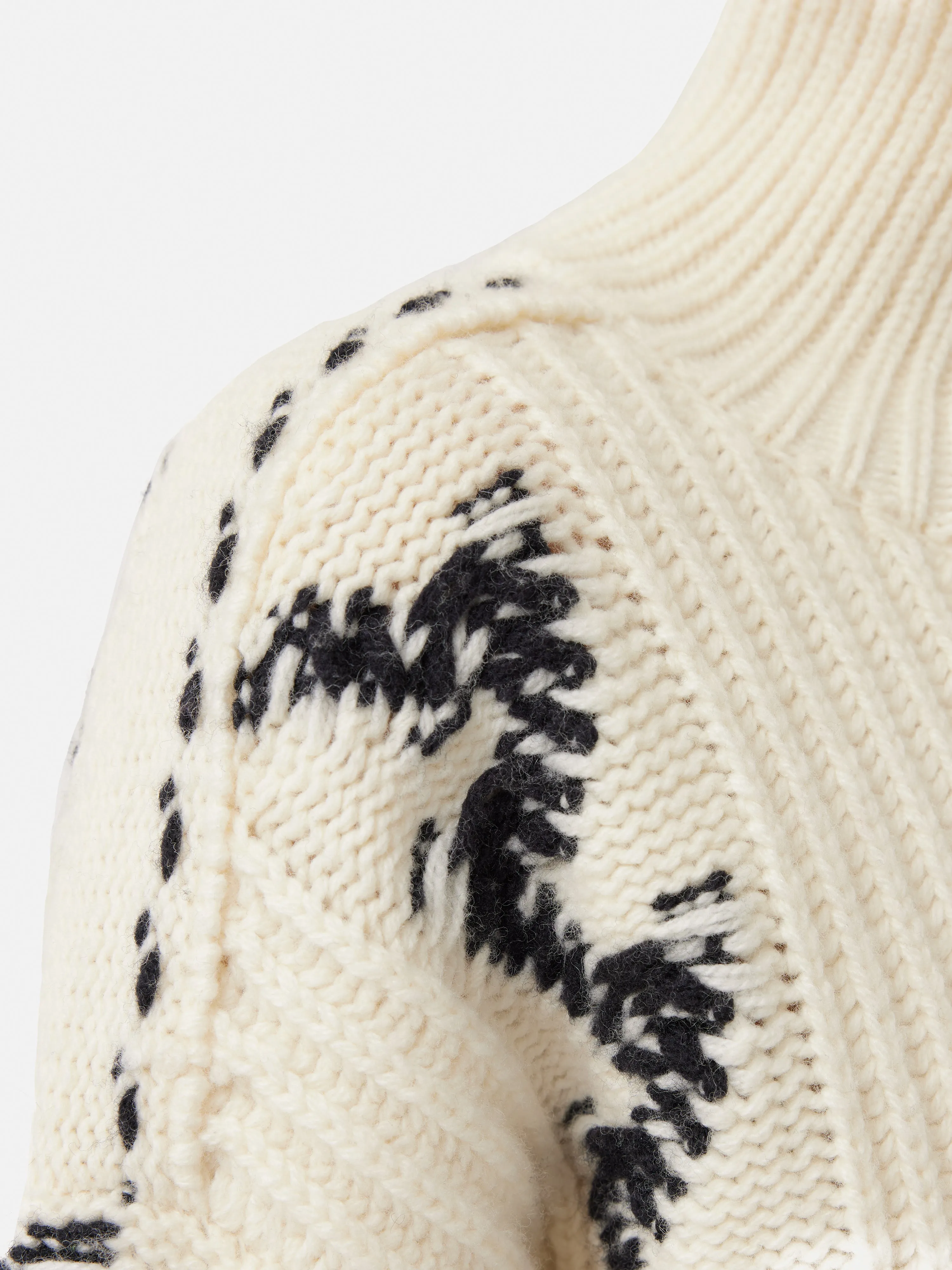 Chevron Ski Jumper | Cream sold by Jigsaw product image thumbnail 4
