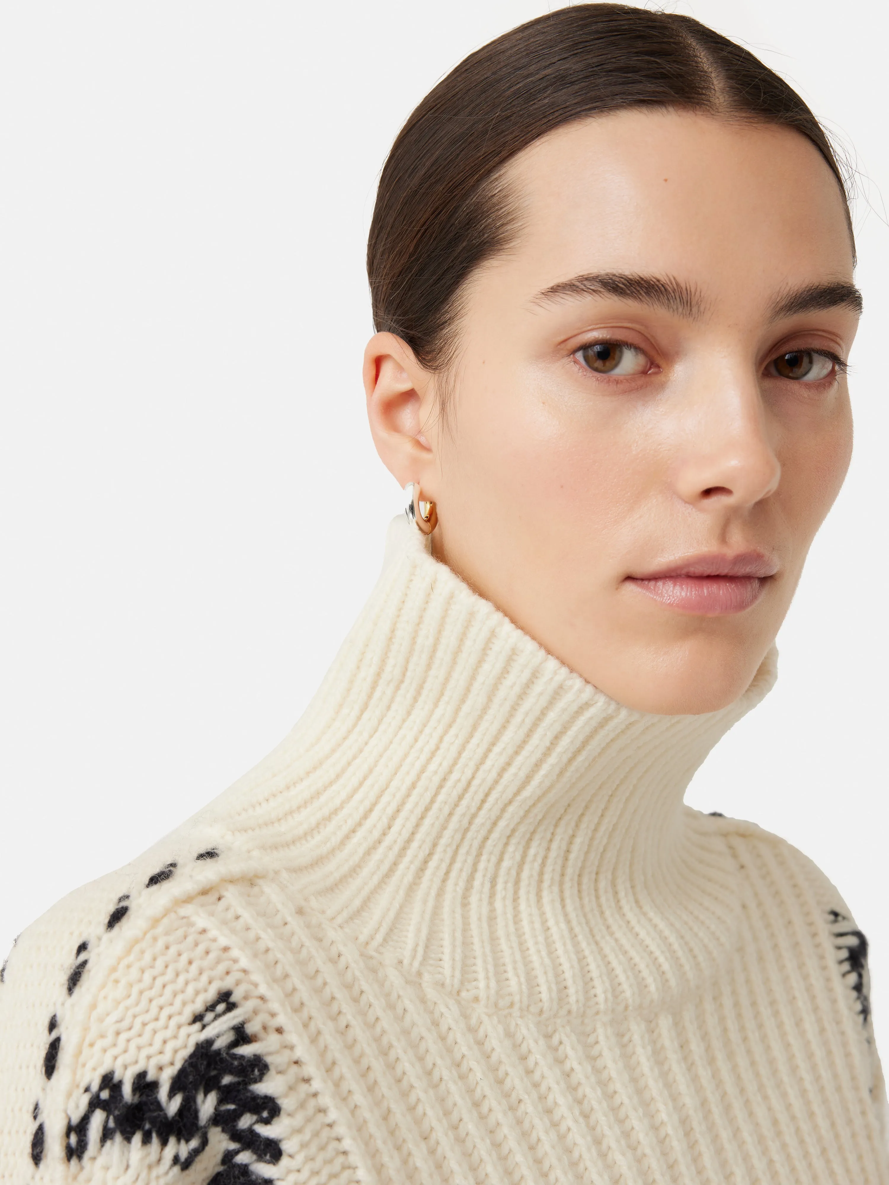 Chevron Ski Jumper | Cream sold by Jigsaw product image thumbnail 2