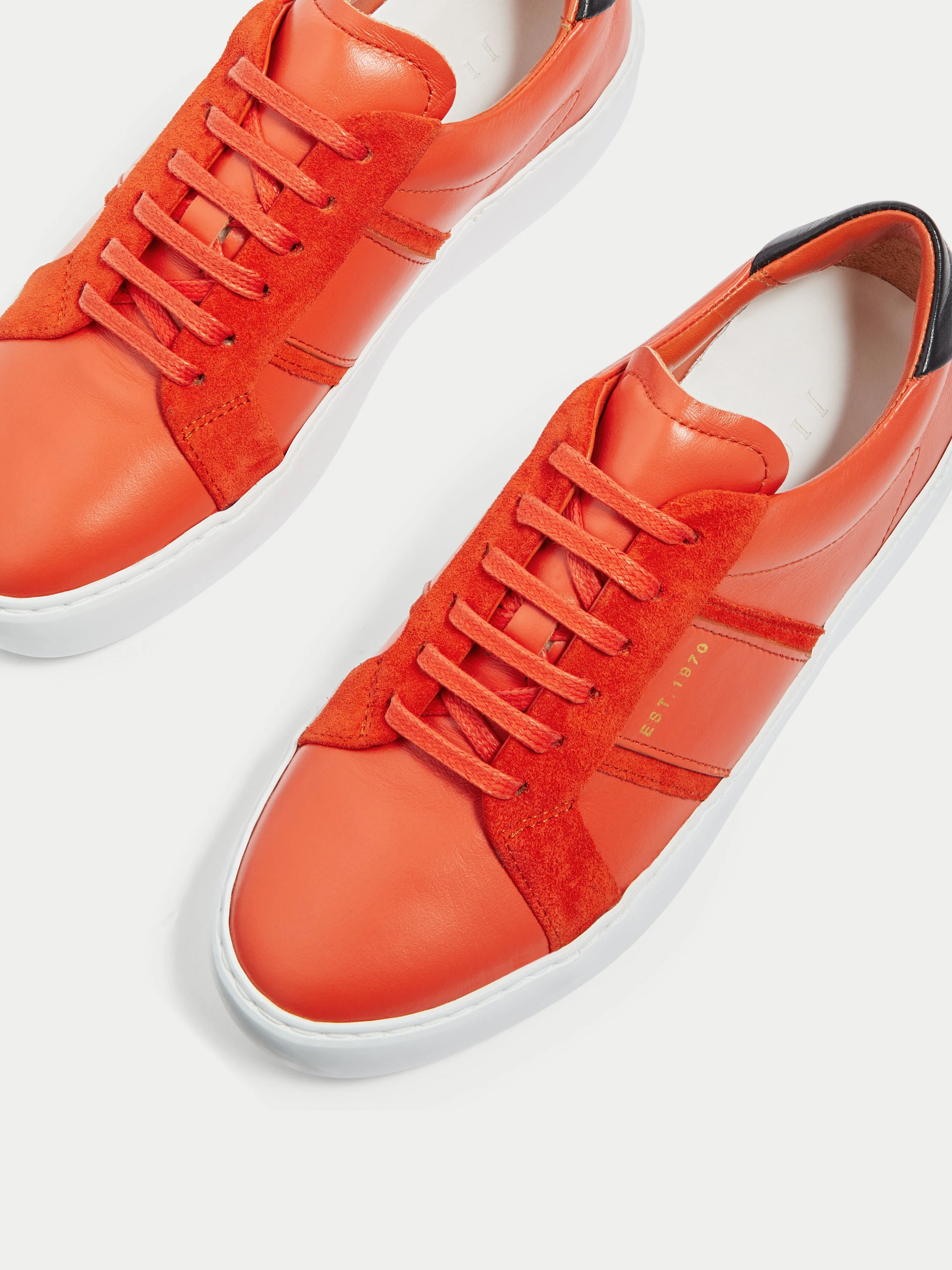 Riva Stripe Leather Trainer | Orange sold by Jigsaw product image thumbnail 4