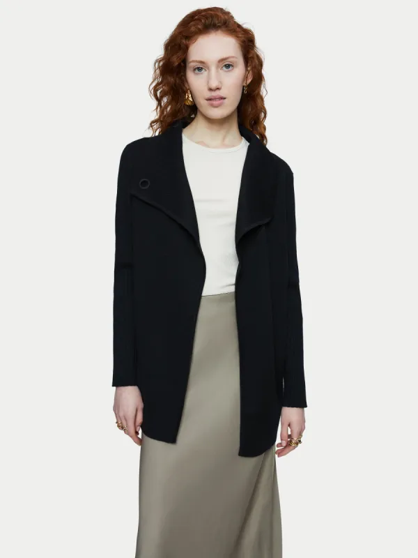 Milano Ring Cardigan | Black sold by Jigsaw