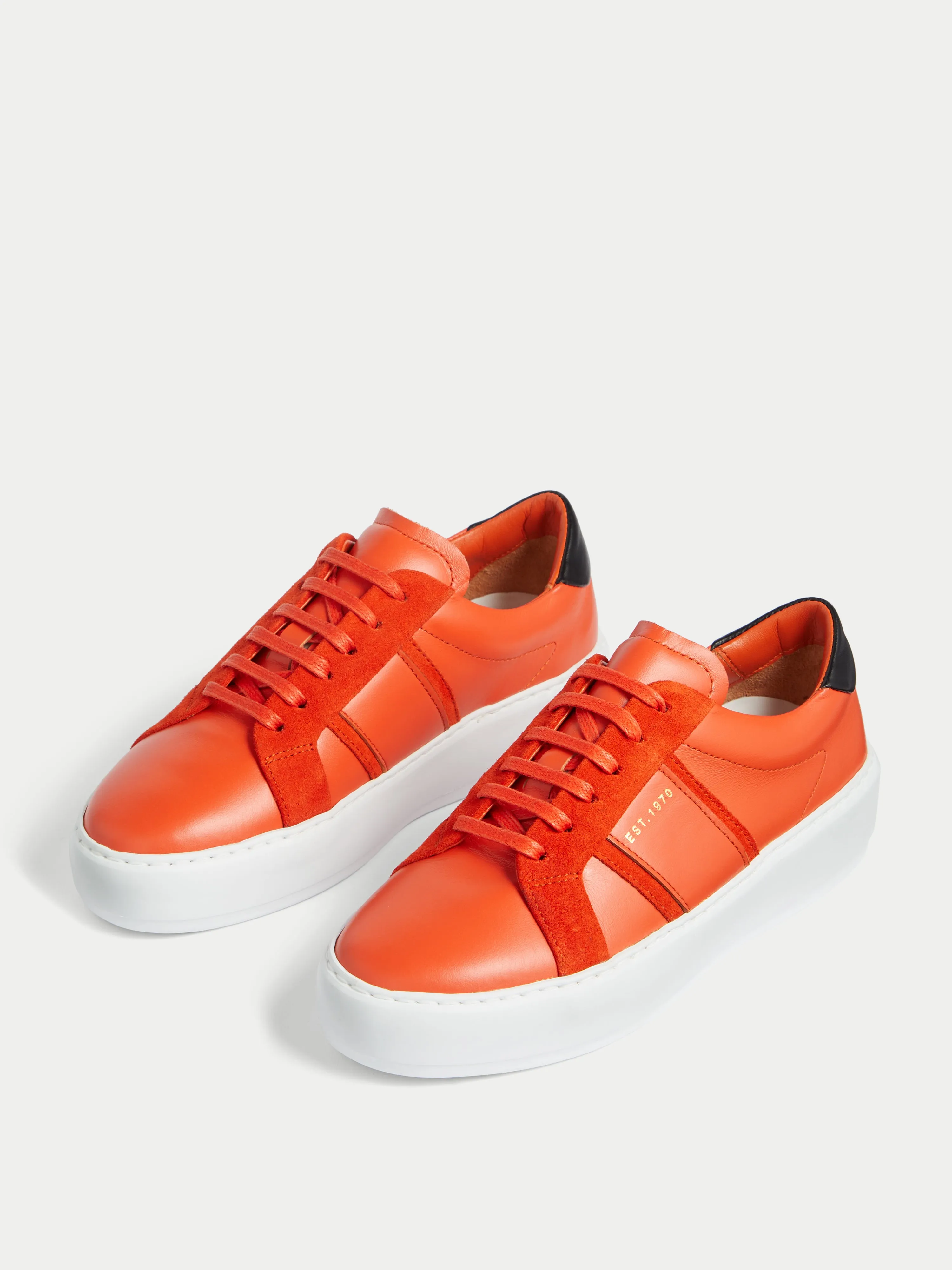 Riva Stripe Leather Trainer | Orange sold by Jigsaw product image thumbnail 2