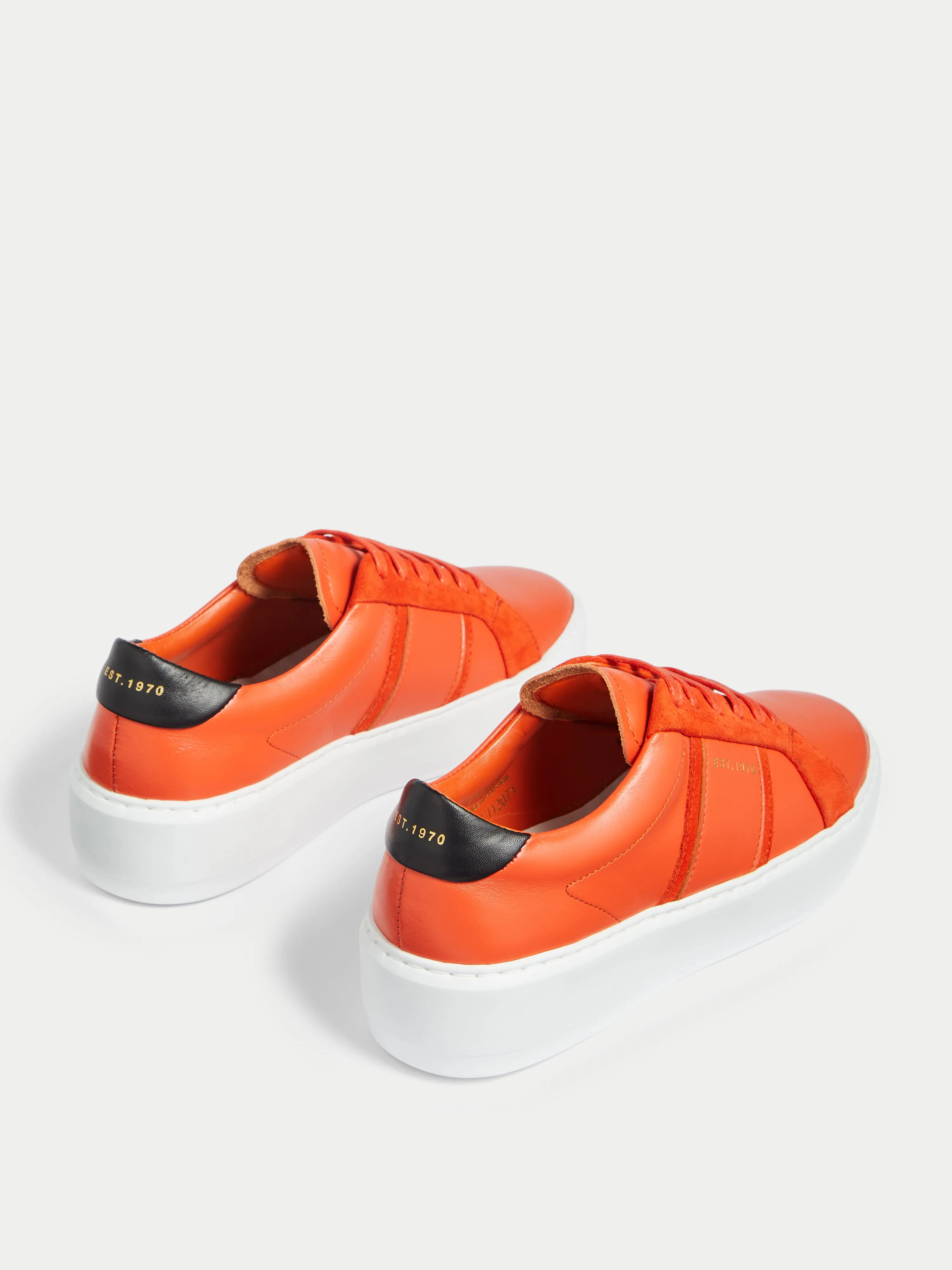 Riva Stripe Leather Trainer | Orange sold by Jigsaw product image thumbnail 3