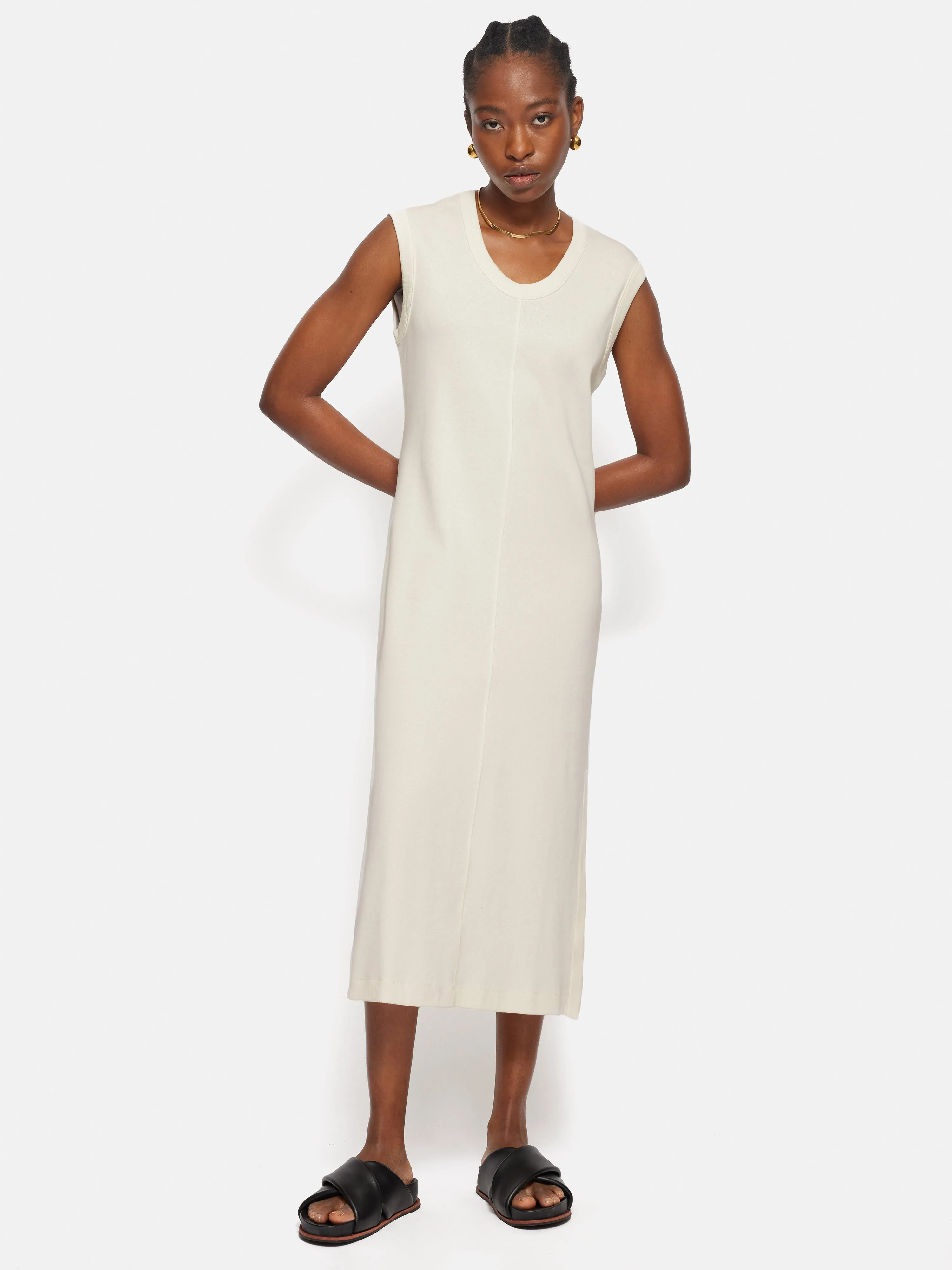 Column T Shirt Dress | Cream sold by Jigsaw product image thumbnail 5