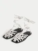 Bilboa Rope Ankle Tie Sandal | White sold by Jigsaw