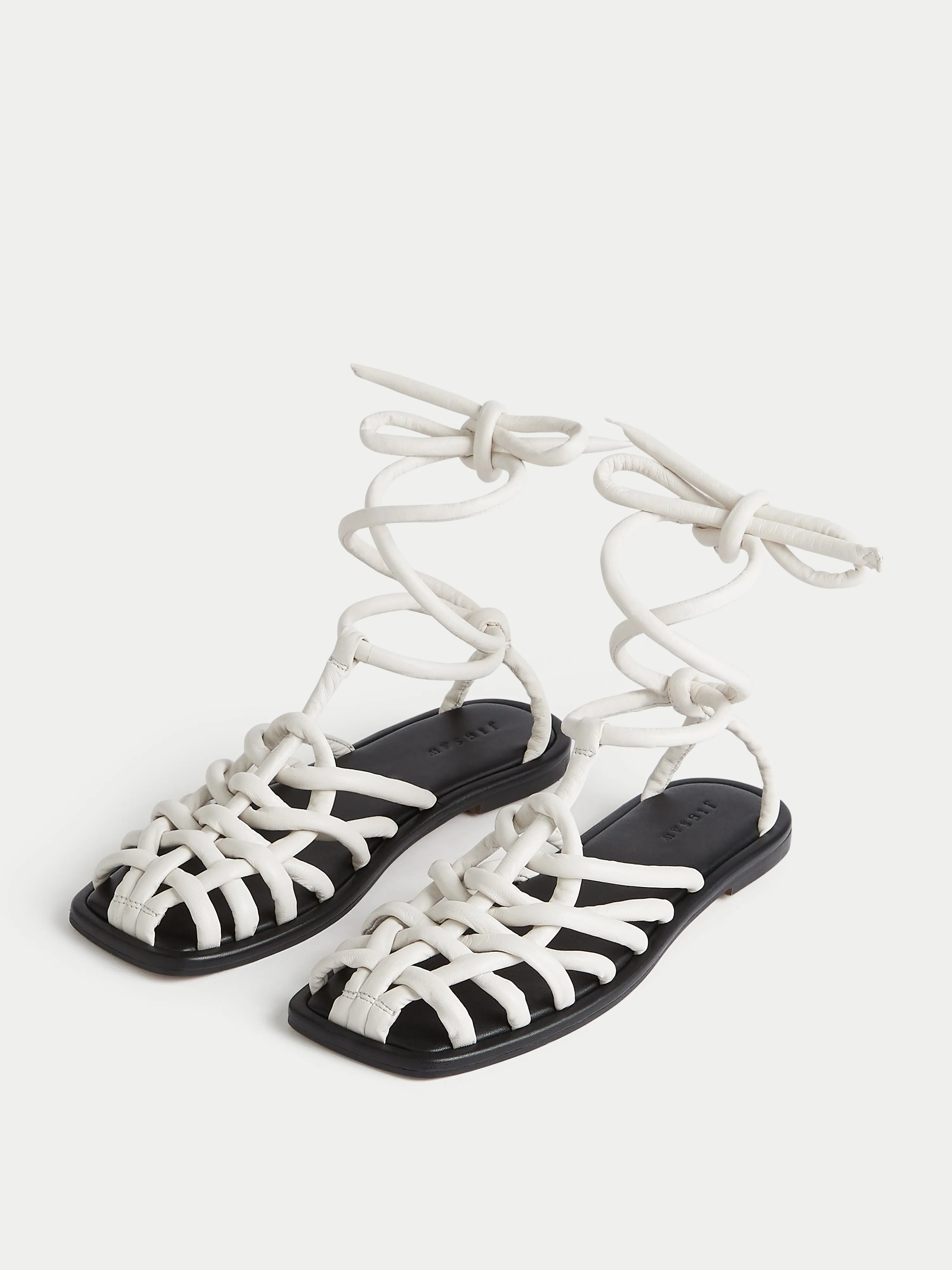 Bilboa Rope Ankle Tie Sandal | White sold by Jigsaw product image thumbnail 2