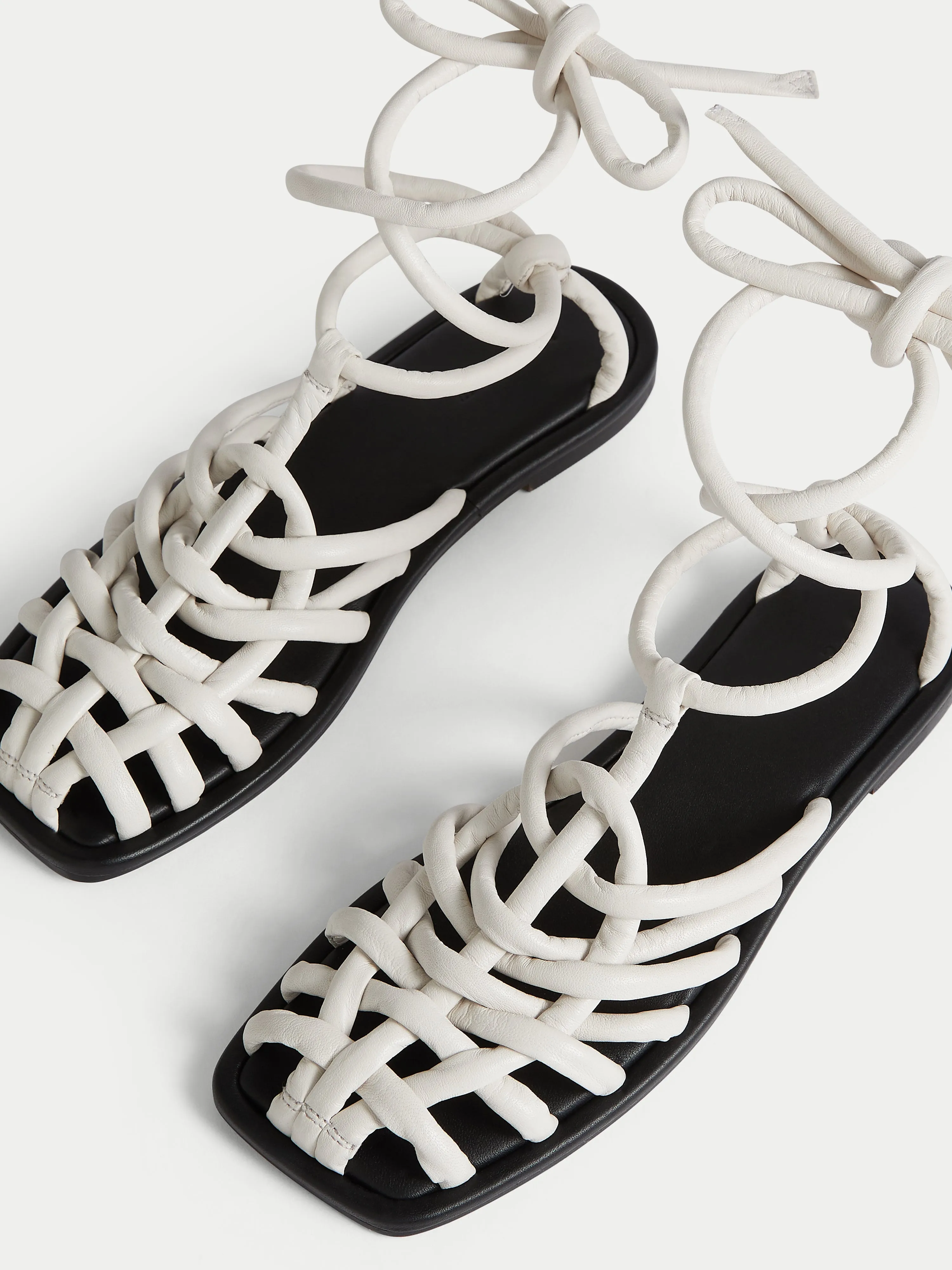 Bilboa Rope Ankle Tie Sandal | White sold by Jigsaw product image thumbnail 3