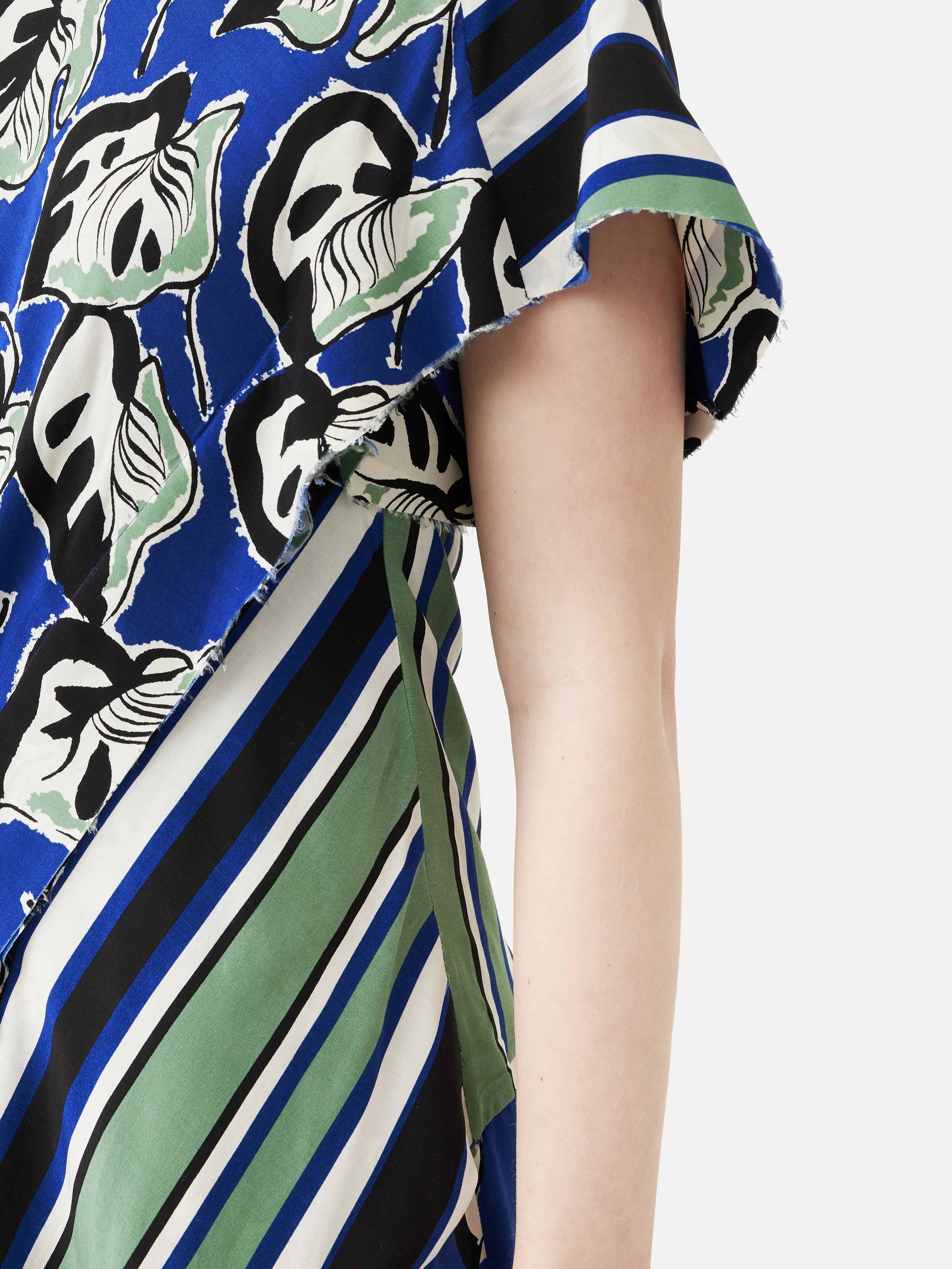 Collagerie Stripe Drape Dress | Blue sold by Jigsaw product image thumbnail 4