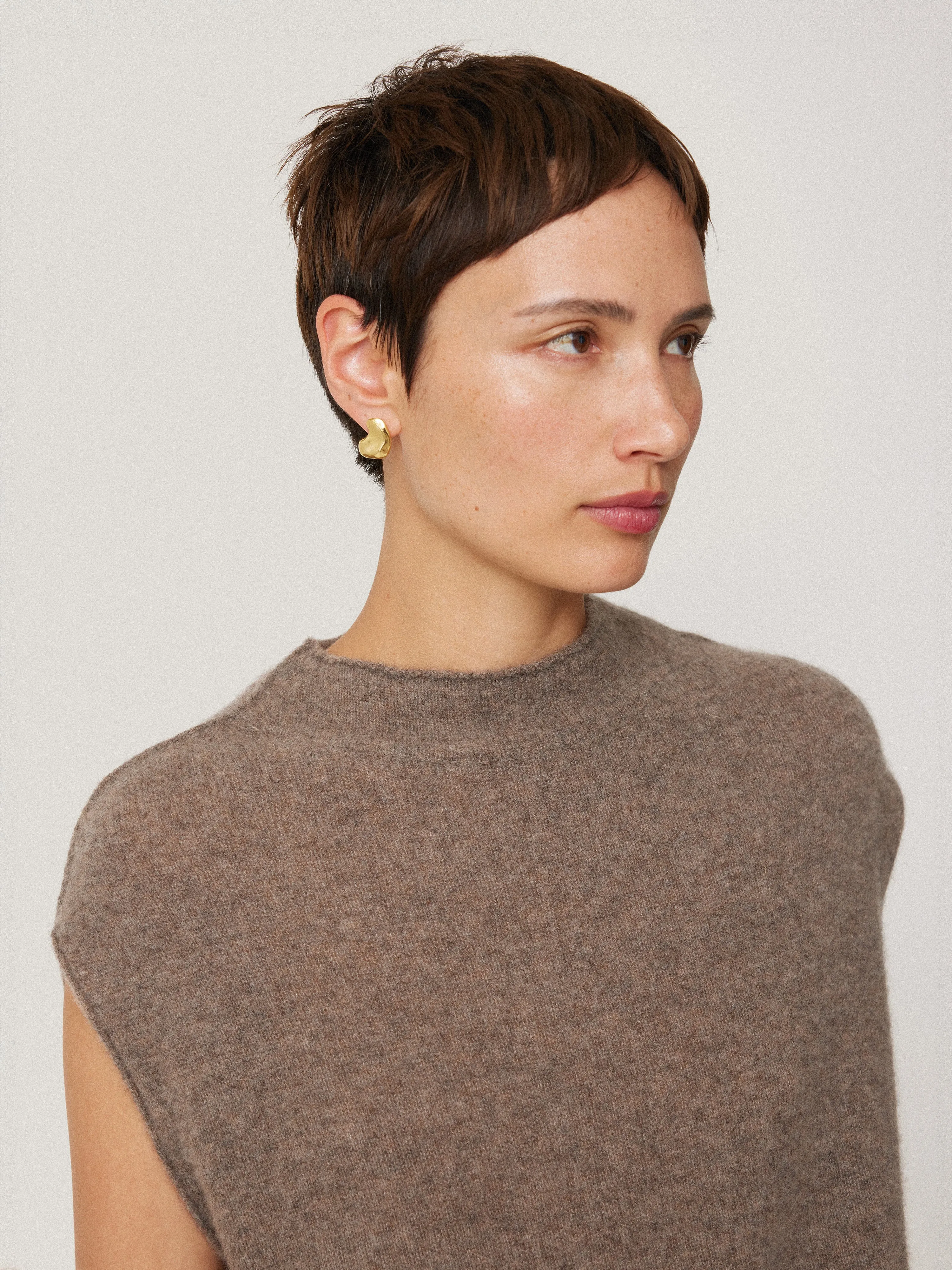 Molten Stud Earring | Gold sold by Jigsaw product image thumbnail 2