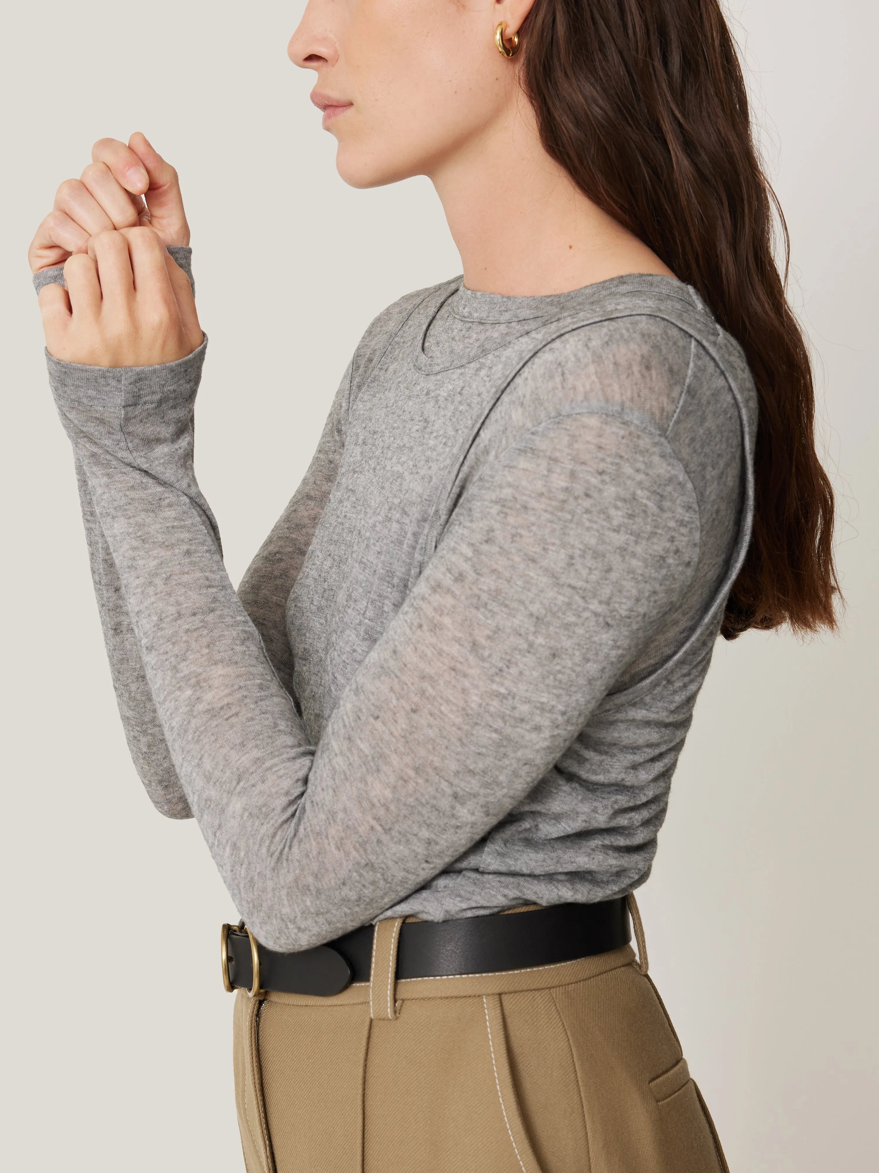 Layered Tank & Top | Grey sold by Jigsaw product image thumbnail 4