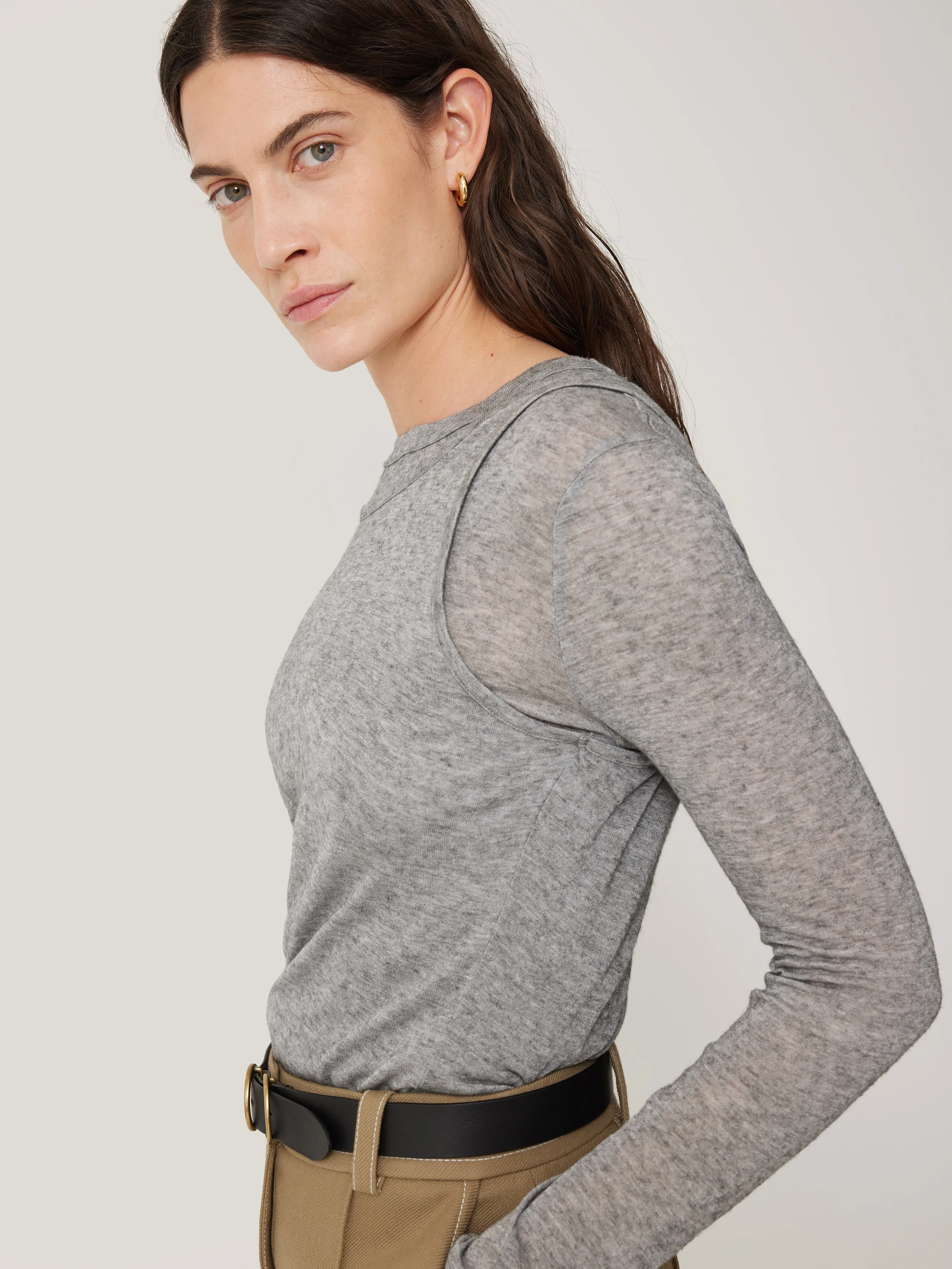 Layered Tank & Top | Grey sold by Jigsaw product image thumbnail 2