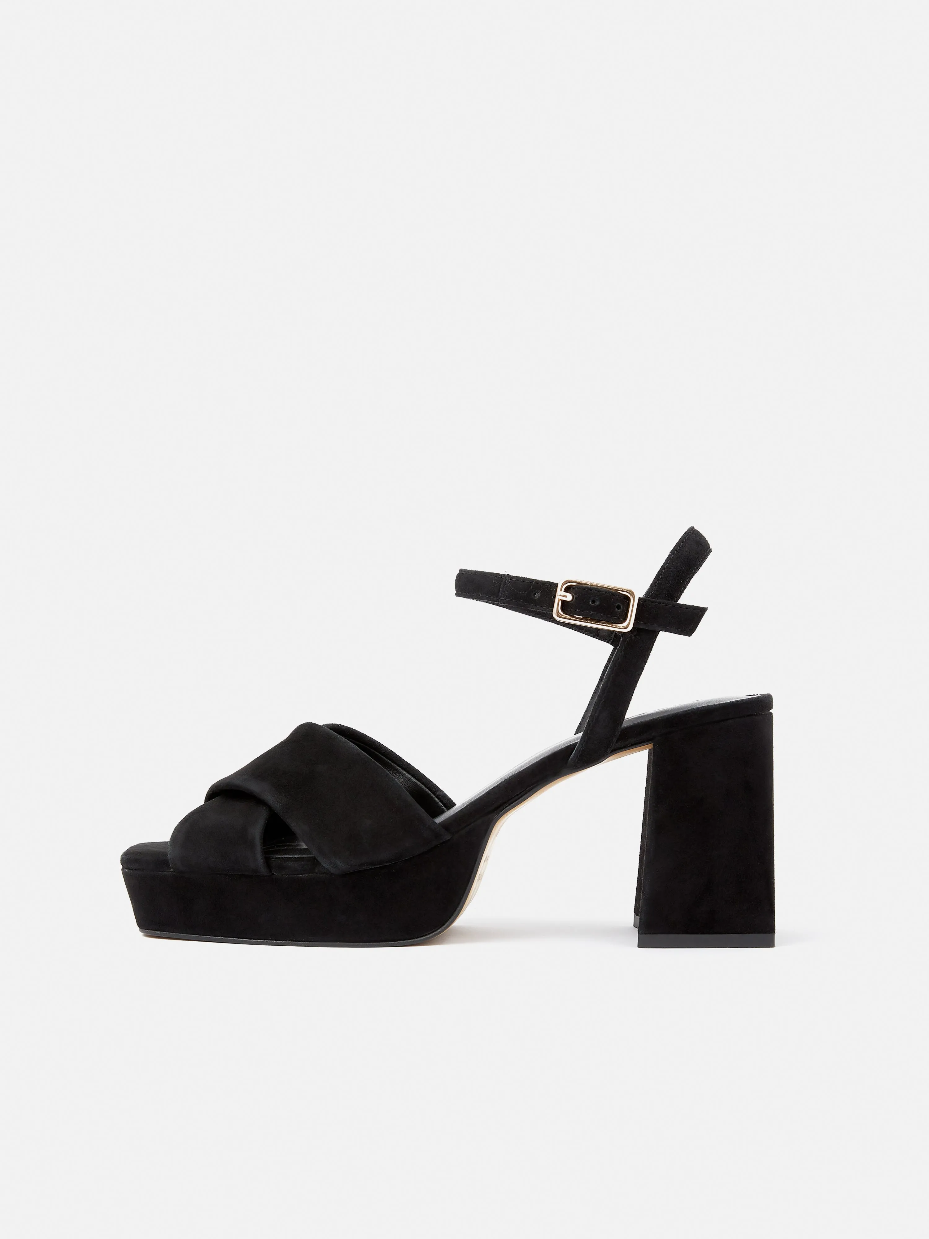 Hanna Platform Sandal | Black sold by Jigsaw