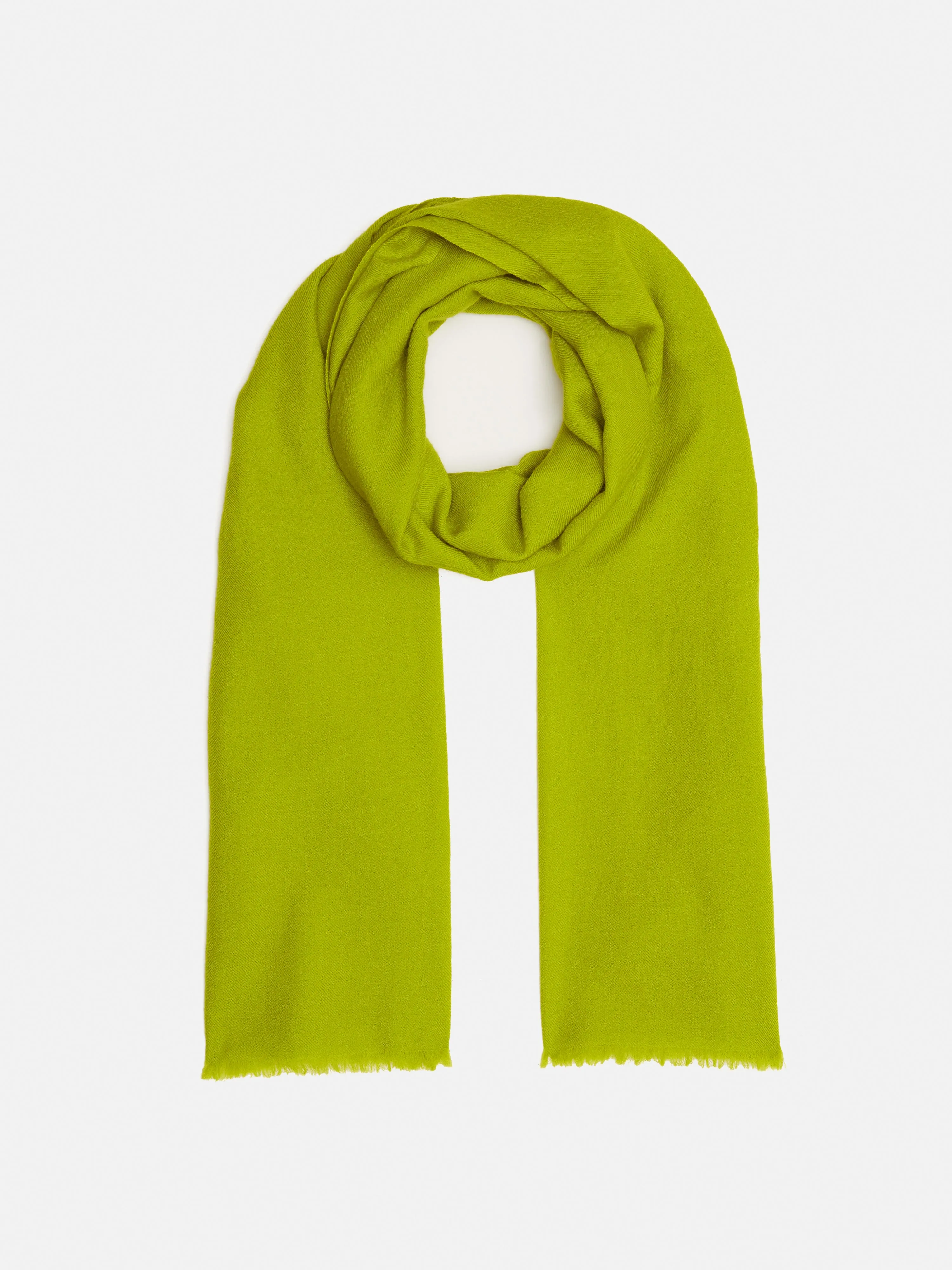 Wool Silk Pashmina | Lime sold by Jigsaw