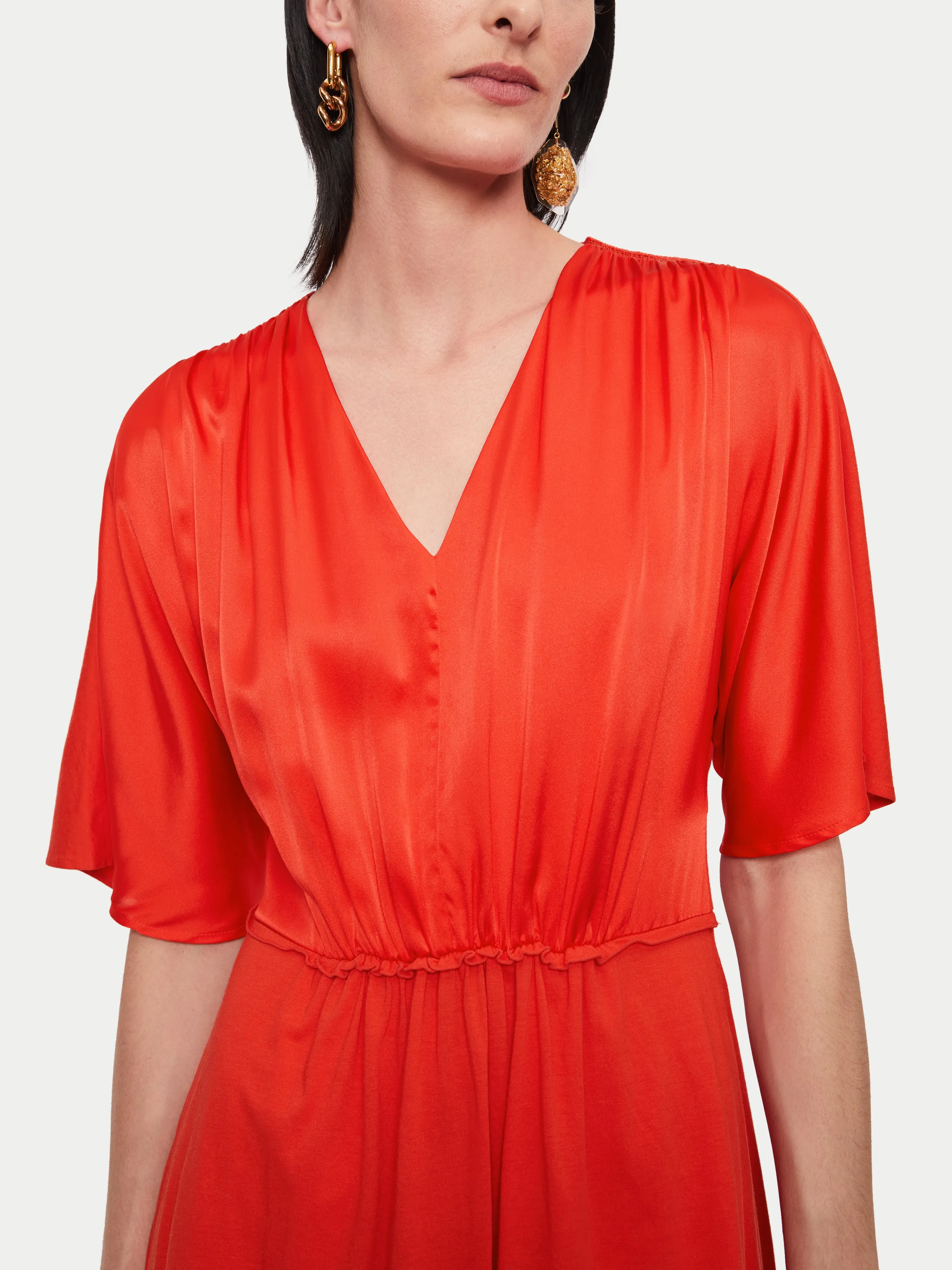 Silk Front Kimono Sleeve Jersey Dress | Red sold by Jigsaw product image thumbnail 2
