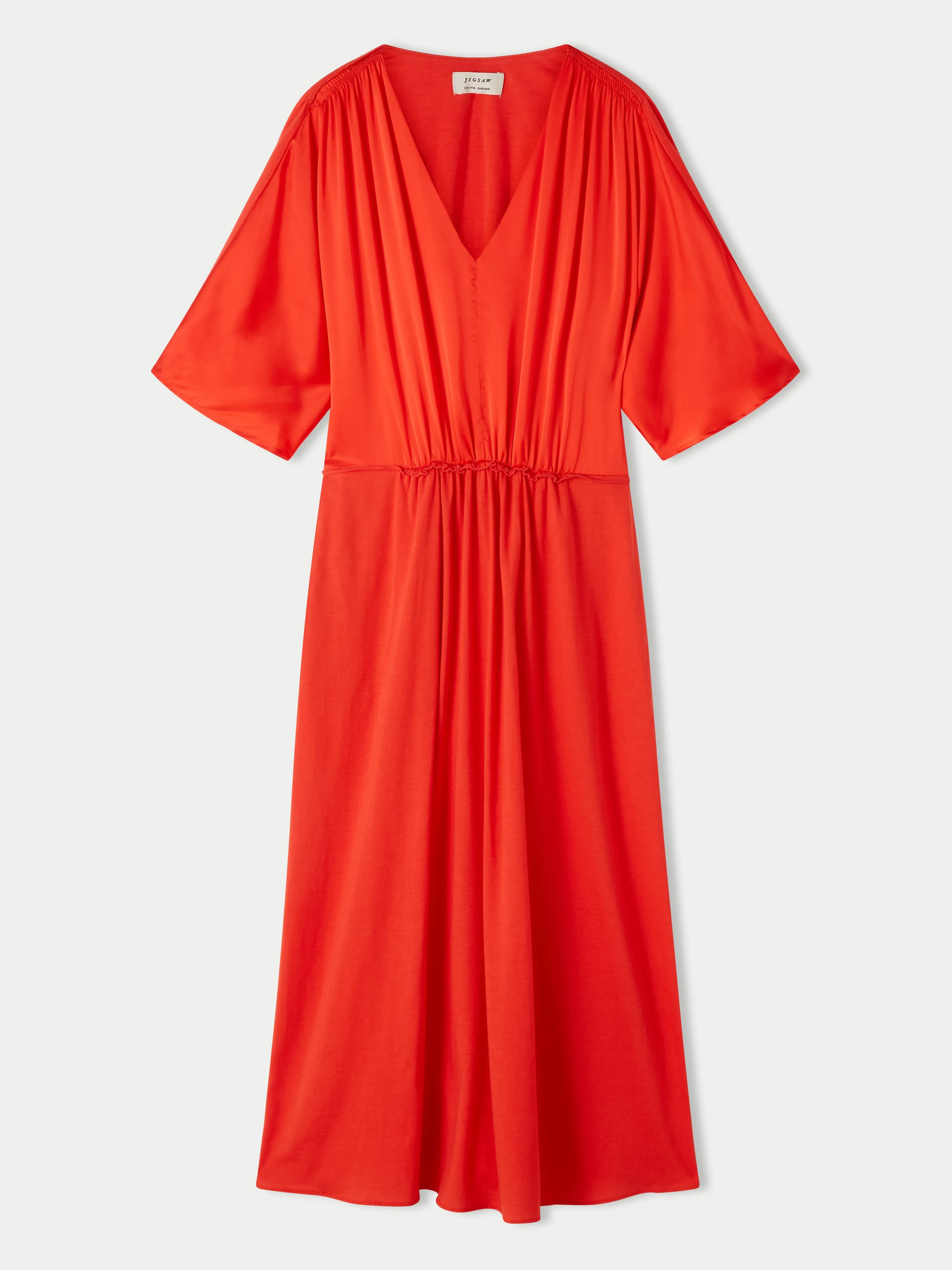 Silk Front Kimono Sleeve Jersey Dress | Red sold by Jigsaw product image thumbnail 3