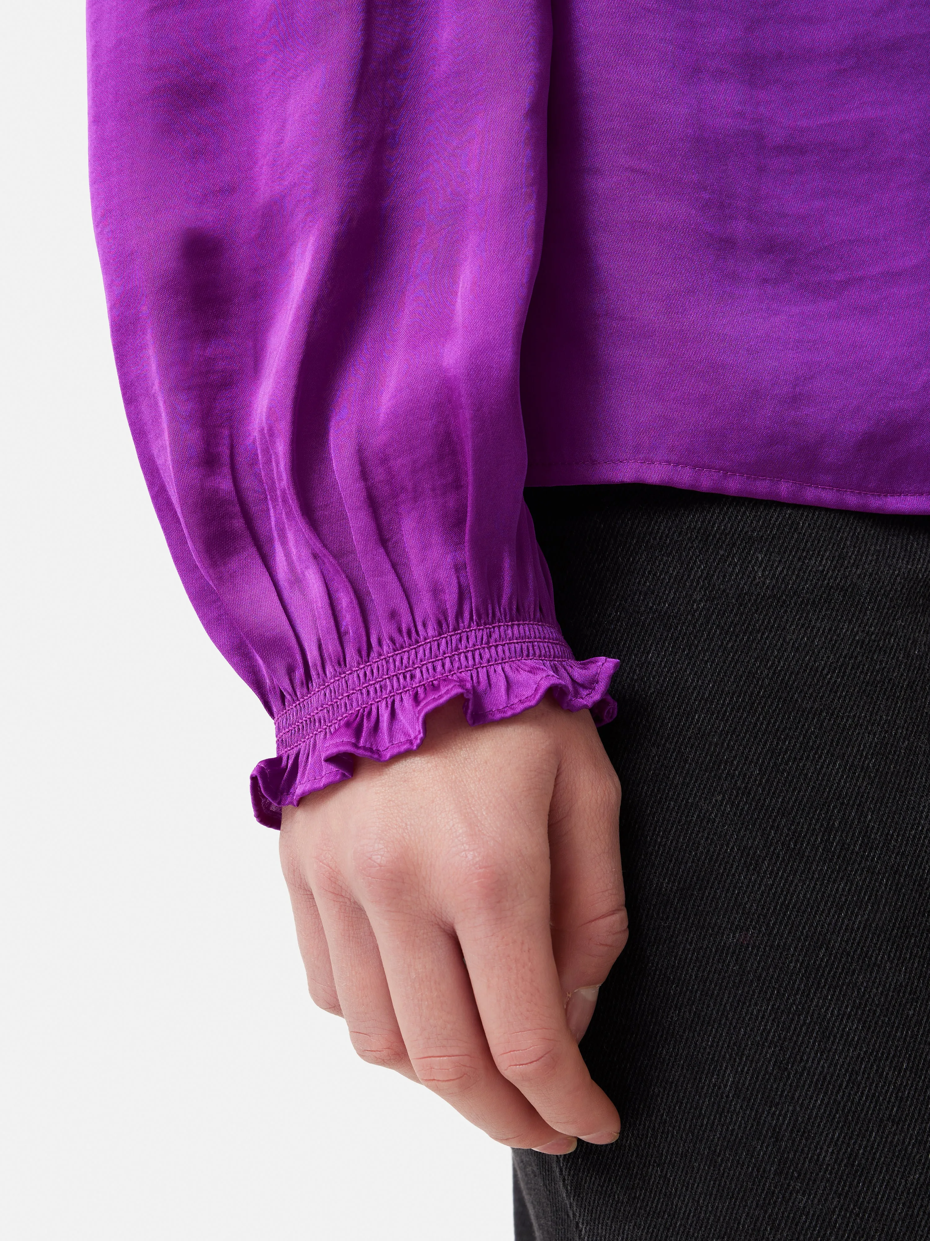 Recycled Satin V Neck Top | Purple sold by Jigsaw product image thumbnail 2