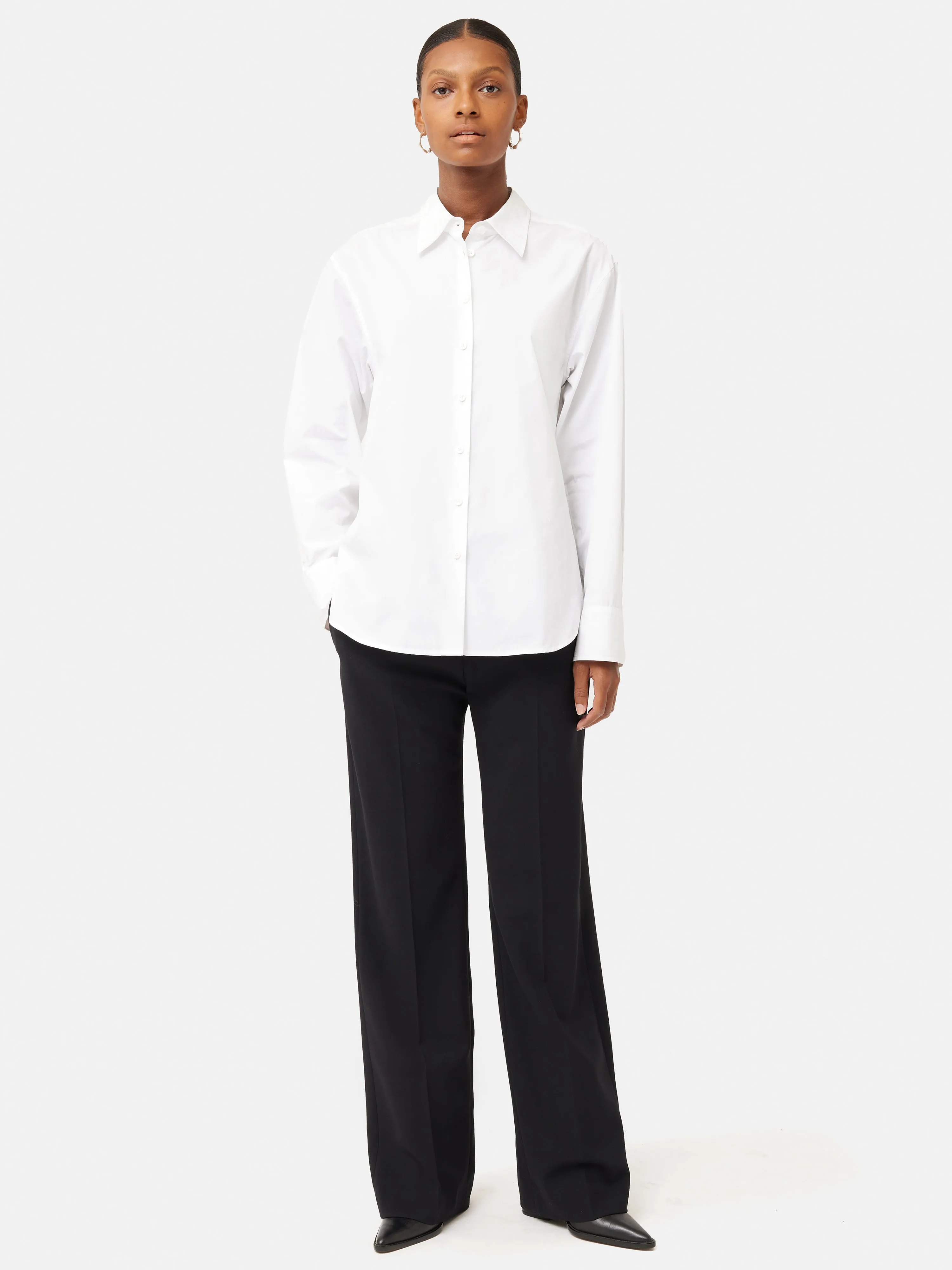 Cotton Poplin Shirt | White sold by Jigsaw product image thumbnail 3