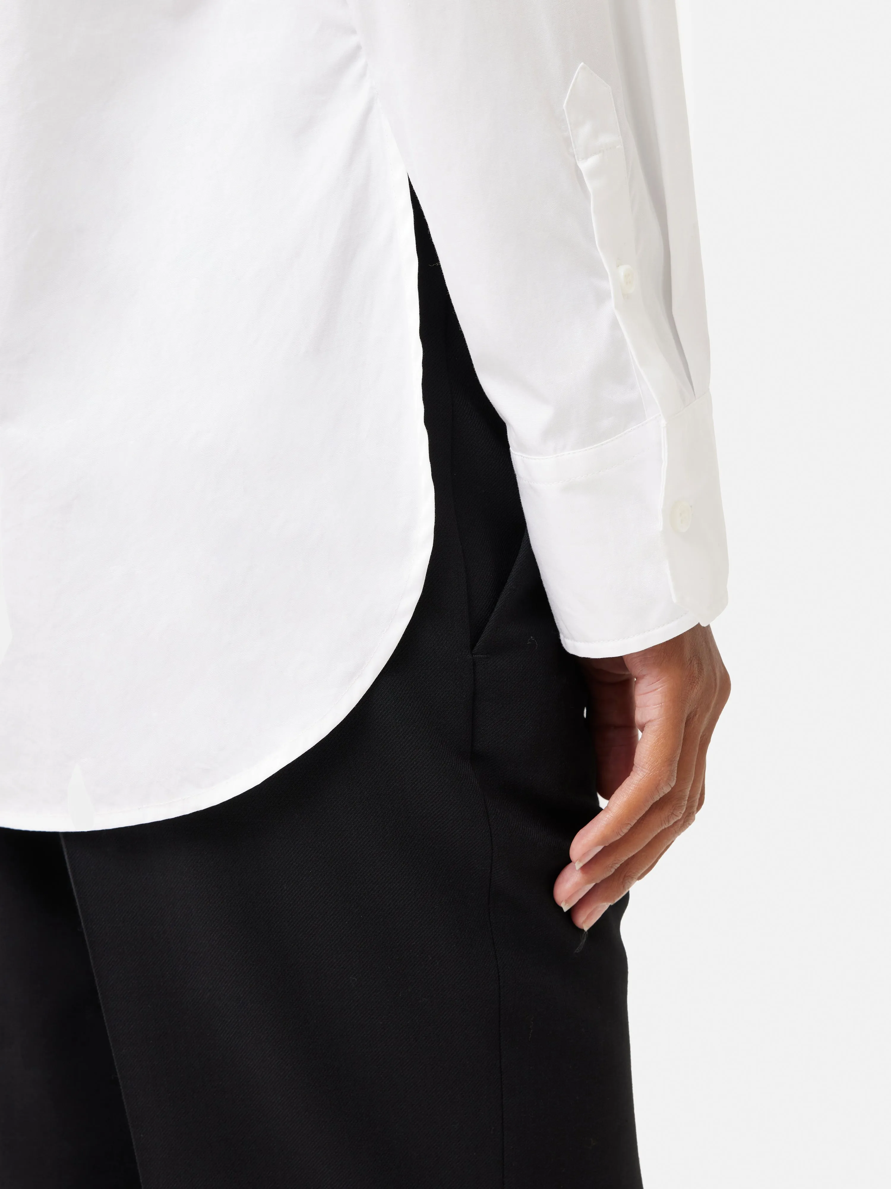 Cotton Poplin Shirt | White sold by Jigsaw product image thumbnail 4