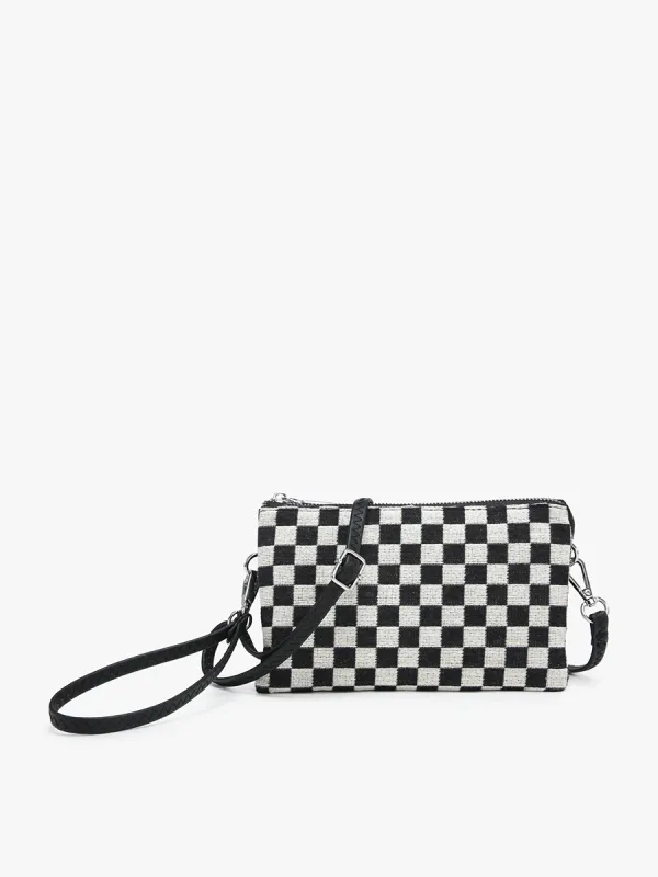 Riley Vegan Checkered Crossbody sold by Jen & Co.
